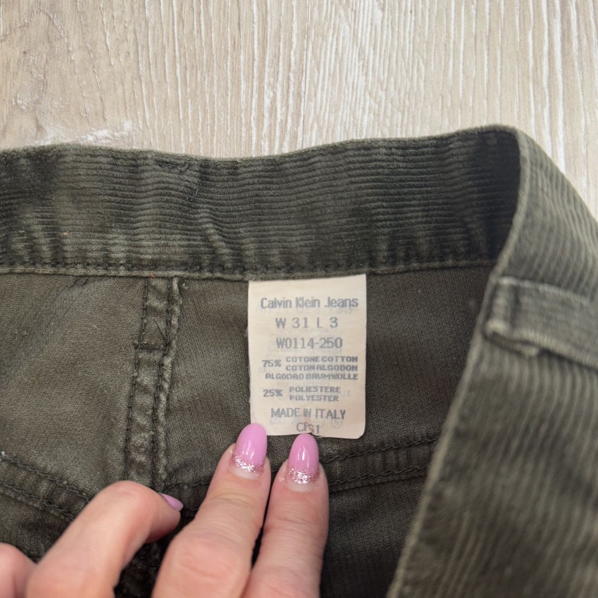 Calvin Klein Calvin Klein Corduroy Pants High W31 L32 Y2K Moms Jeans Size 31" - 5 Thumbnail