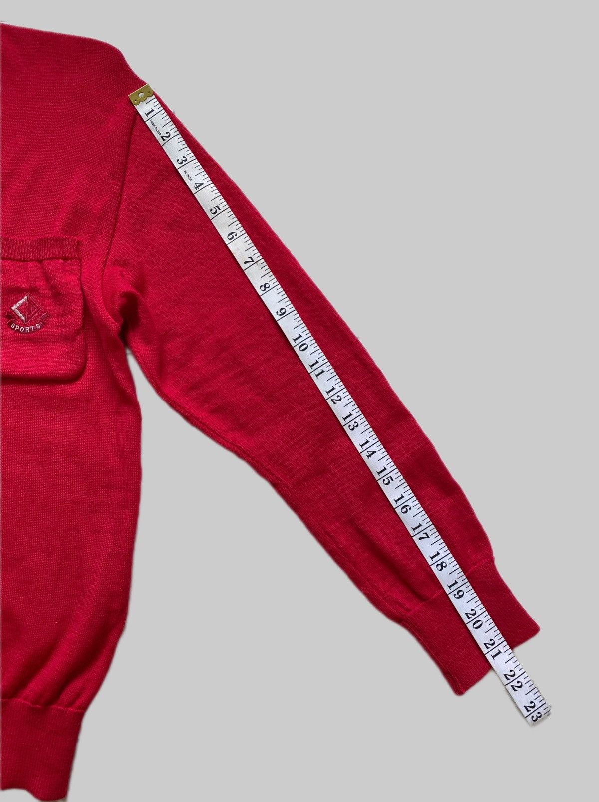 Christian Dior Monsieur × Vintage Vintage Christian Dior Sports V-Neck Knit Sweater - Red Size L / US 10 / IT 46 - 6 Thumbnail