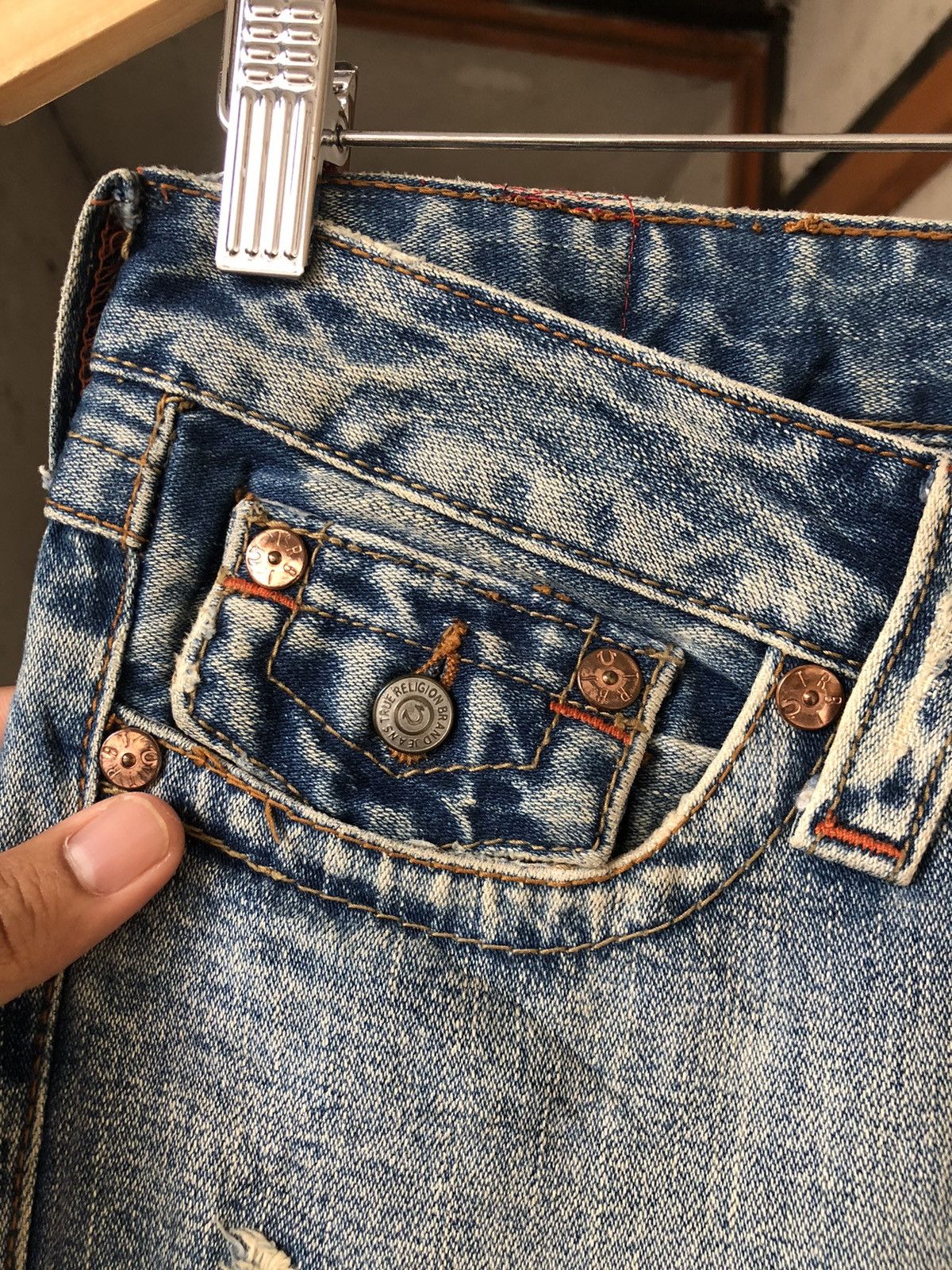 True Religion Rare❗️Vintage True Religion Distressed Boot Cut Jeans Size 26" / US 2 / IT 38 - 11 Thumbnail