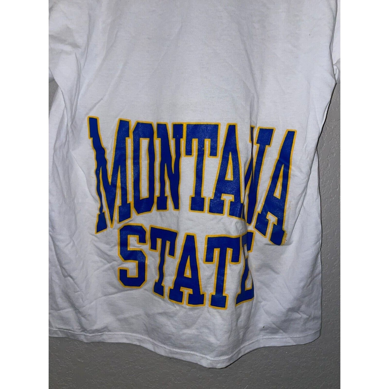 Jerzees Vintage Test Print Shirt Riverside Montana State White L Tee Size US L / EU 52-54 / 3 - 8 Thumbnail
