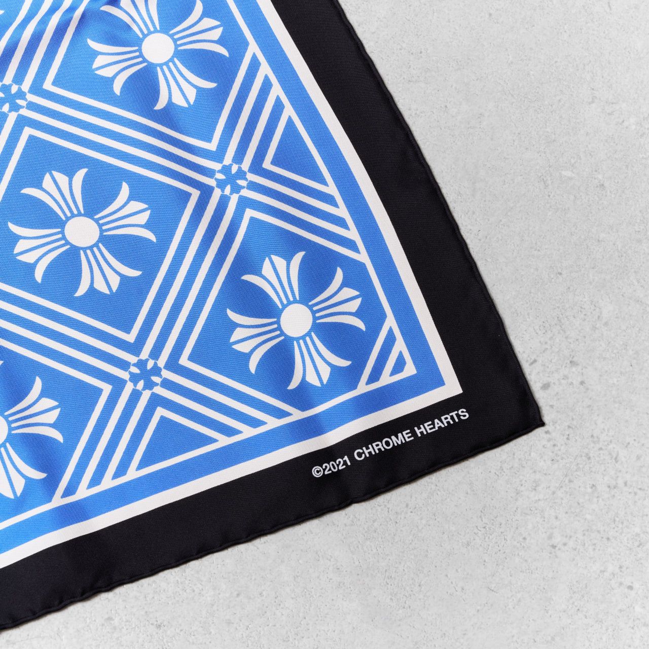 Chrome Hearts CHROME HEARTS Blue Plus Silk Scarf Size ONE SIZE - 7 Thumbnail