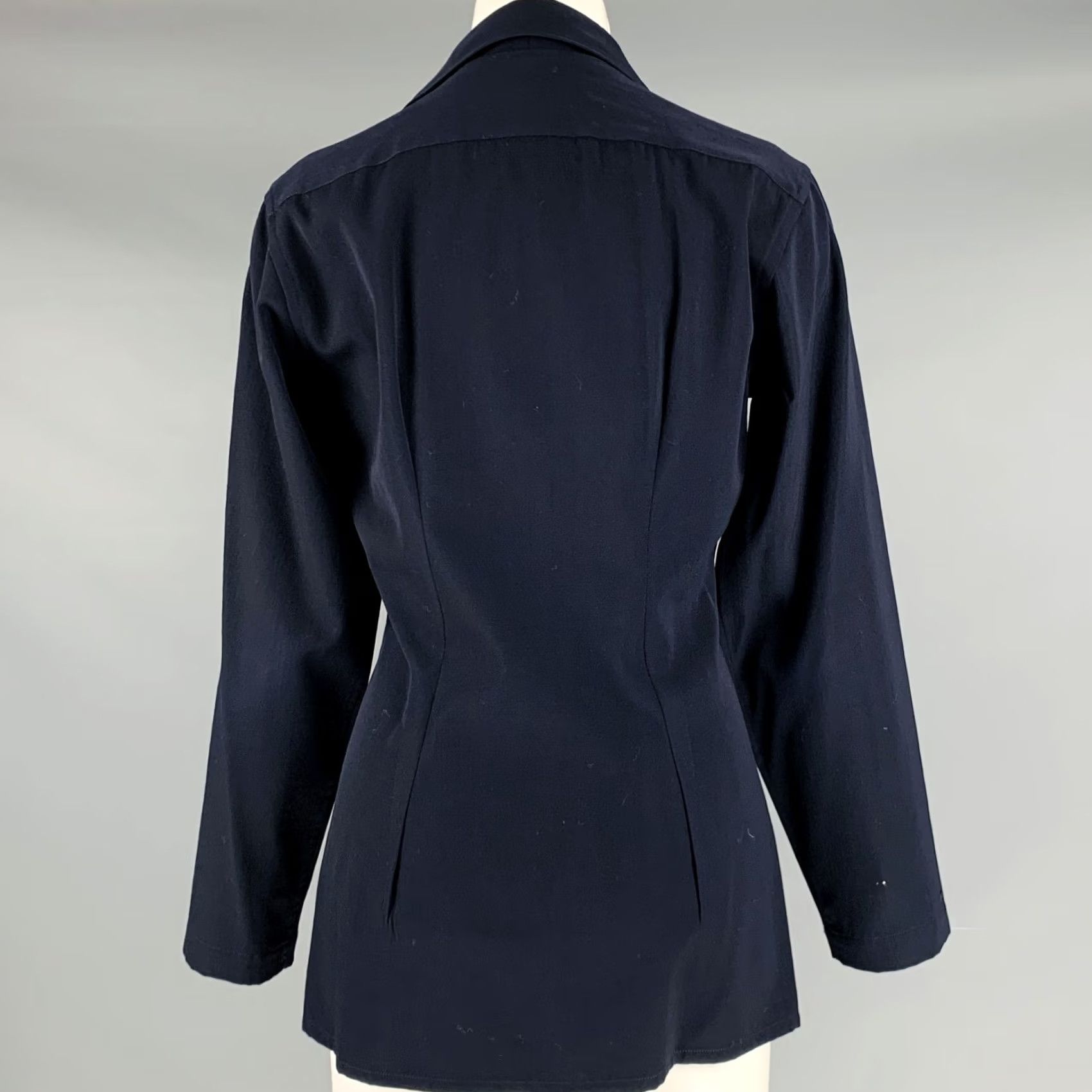 Comme des Garcons Girl COMME des GARCONS Size S Navy Twill Buttoned Shirt Size S / US 4 / IT 40 - 4 Thumbnail