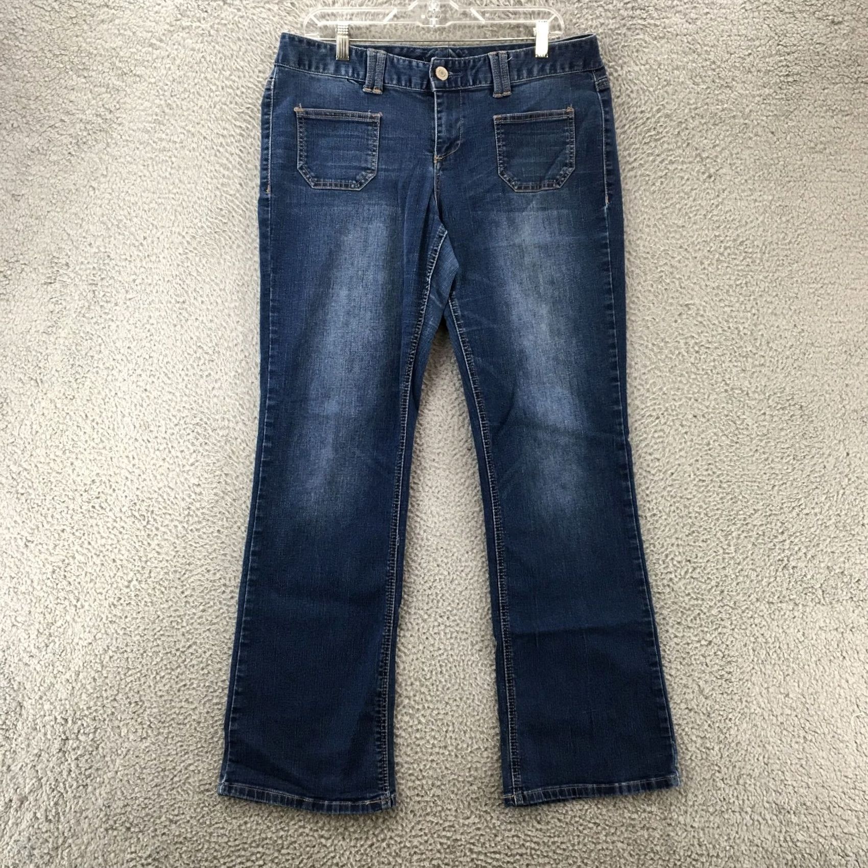 Vintage Maurices Jeans Womens Bootcut Regular Blue Dark Wash Denim Mid Rise Zip Fly 4 Mens Womens Girls Girls Size 27" / US 4 / IT 40 - 2 Thumbnail