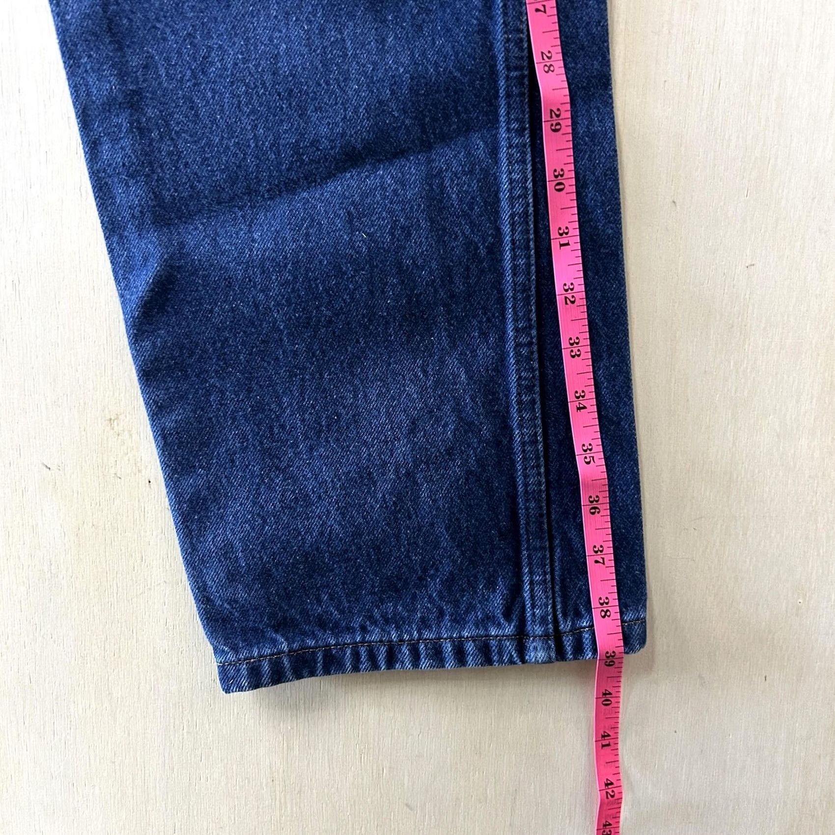 Vintage VINTAGE Rustler Jeans Mens 44x30 Blue Dark Wash Denim Straight Relaxed Fit Jeans Mens 44 Regular Dark Blue Pockets Zip Size US 44 / EU 60 - 4 Thumbnail