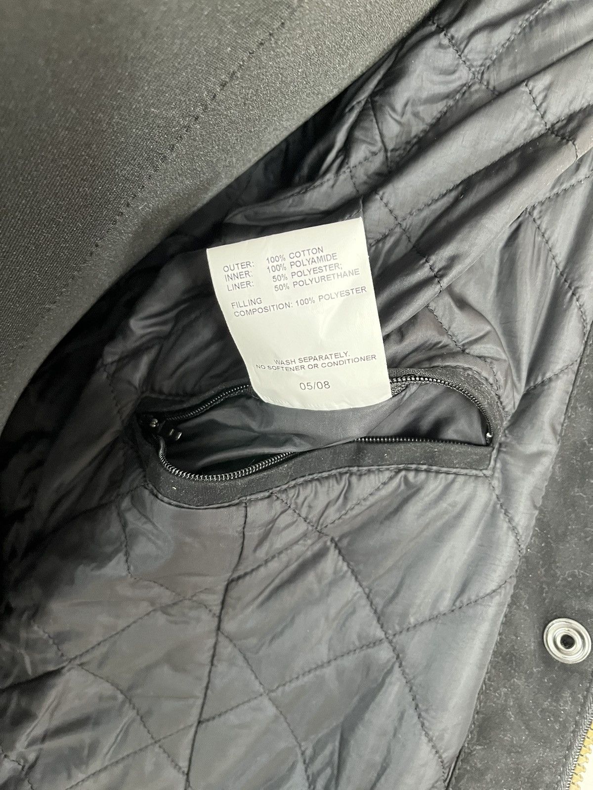 Barbour × Designer Barbour L1281 International Jacket UK 12 Black Belted (0362) Size M / US 6-8 / IT 42-44 - 12 Thumbnail