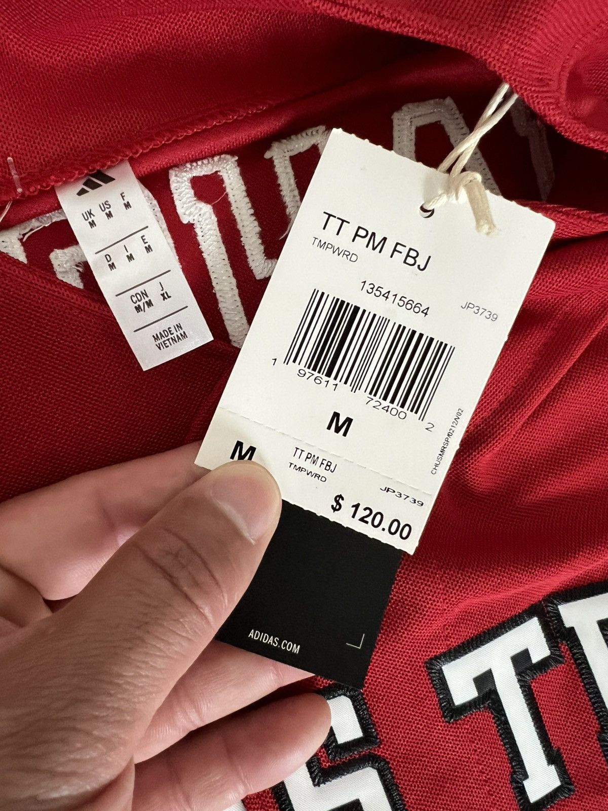 Adidas Adidas Texas Tech Patrick Mahomes Baseball Jersey Red Raider Size US M / EU 48-50 / 2 - 2 Thumbnail