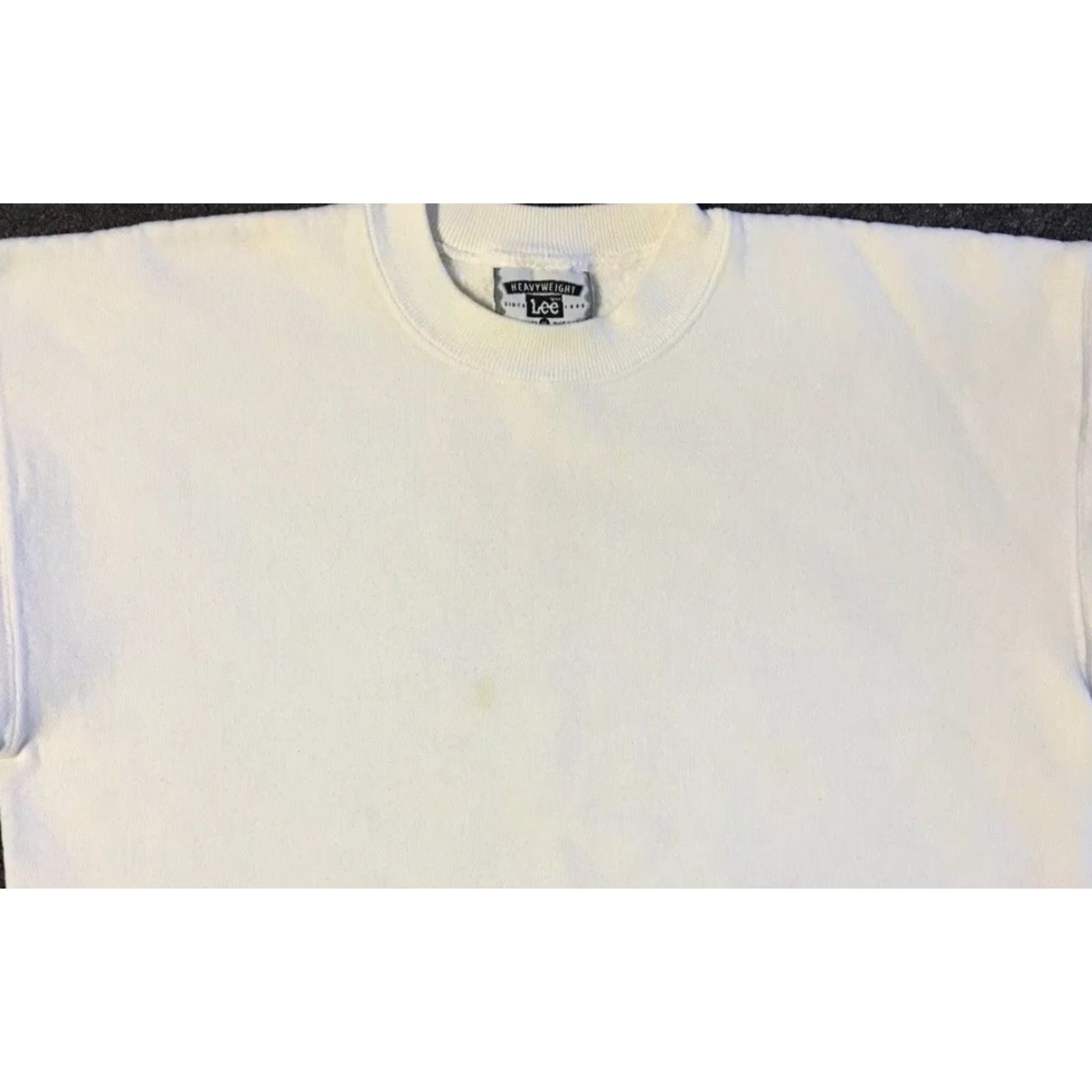 Lee VINTAGE LEE Boxy Sweatshirt 90s White XS Men Hoodie USA Military Biker Rock Surf Grunge PE Size US XS / EU 42 / 0 - 4 Thumbnail