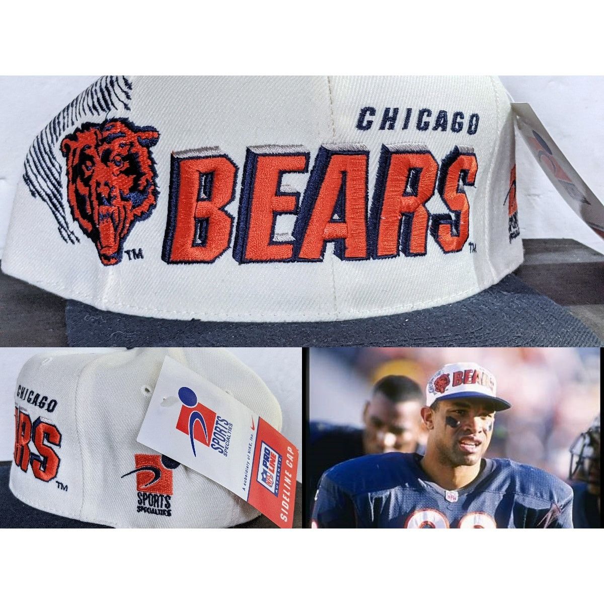 NFL × Sports Specialties NEW Chicago Bears 90s Sports SHADOW snapback hat NFL vtg NWT Size ONE SIZE - 1 Thumbnail
