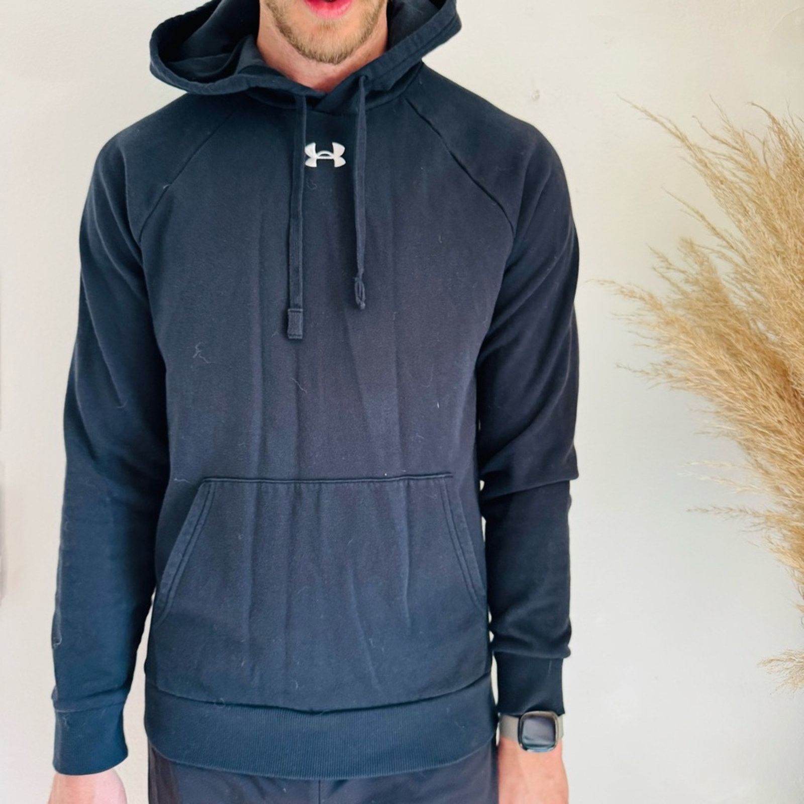 Champion CHAMPION Black White Logo Hoodie Pullover Sweatshirt $70 Size US S / EU 44-46 / 1 - 1 Thumbnail