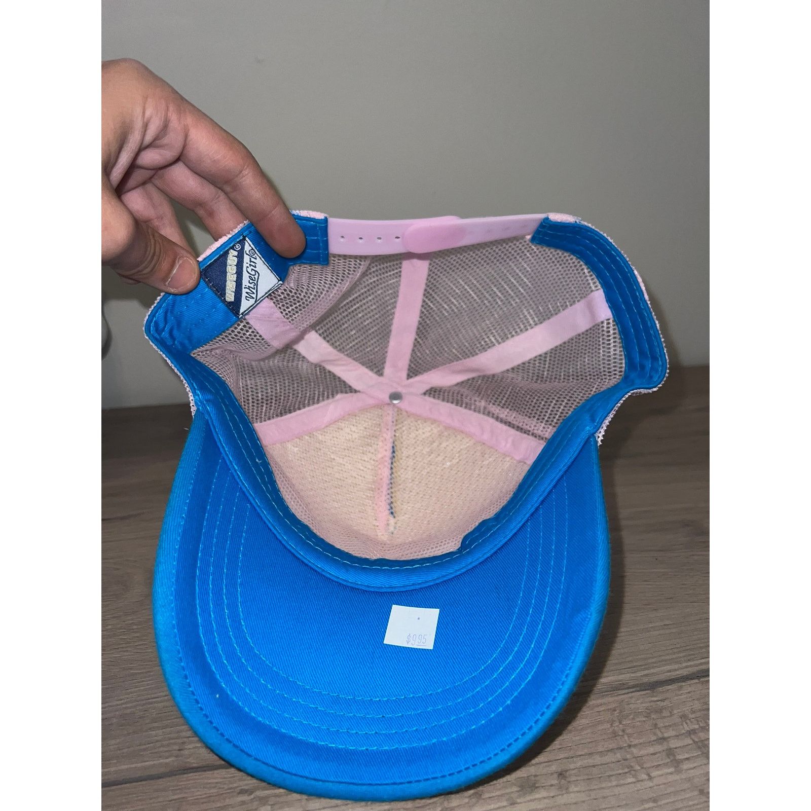 Vintage Y2K Von Sexy Blue Pink Trucker Hat Headwear Designer 2000s Size ONE SIZE - 7 Thumbnail