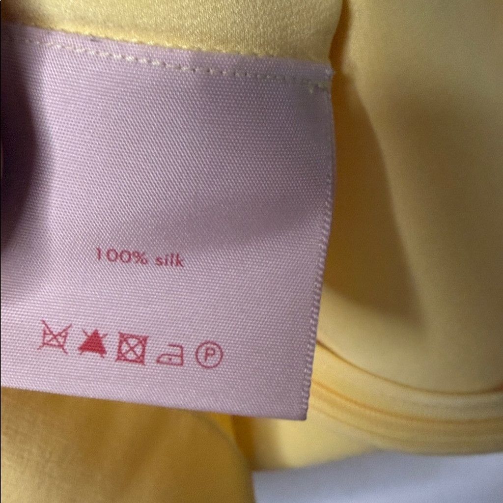 ROKSANDA NWOT Roksanda 100% silk yellow full ruffle cuffs blouse sz 8 Size M / US 6-8 / IT 42-44 - 9 Thumbnail