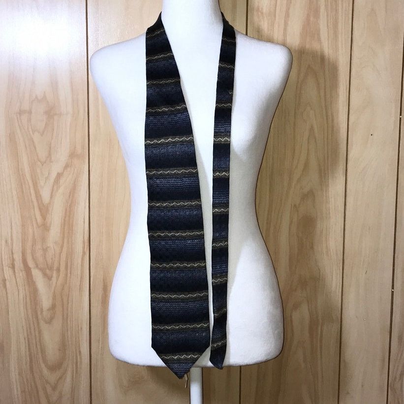 Other Classic by Axis Vintage striped Silk Wide Necktie Size ONE SIZE - 2 Thumbnail