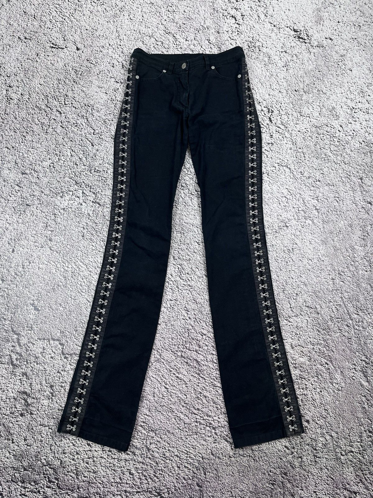 Vintage Plein Sud studded low rise twisted pants avantgarde