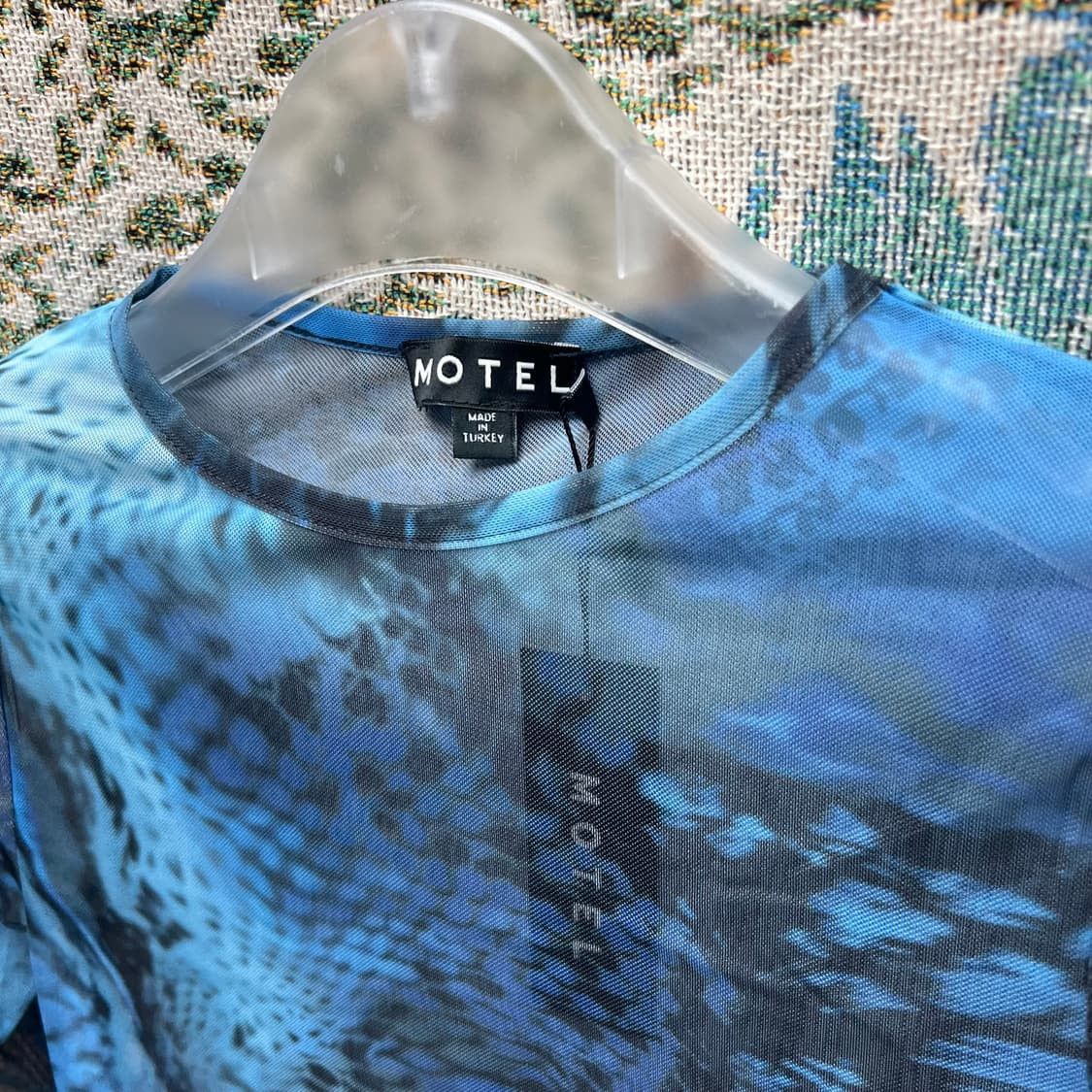 Other motel rocks Pattern mesh crop long sleeve Size XS / US 0-2 / IT 36-38 - 2 Thumbnail