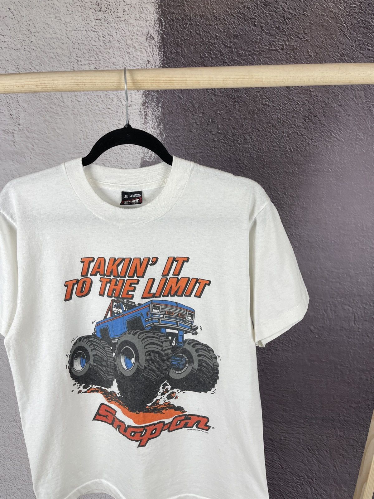 Fruit Of The Loom FotL Vintage Snap-on T-Shirt 1991 Takin' It To The Limit tee Size US M / EU 48-50 / 2 - 7 Thumbnail