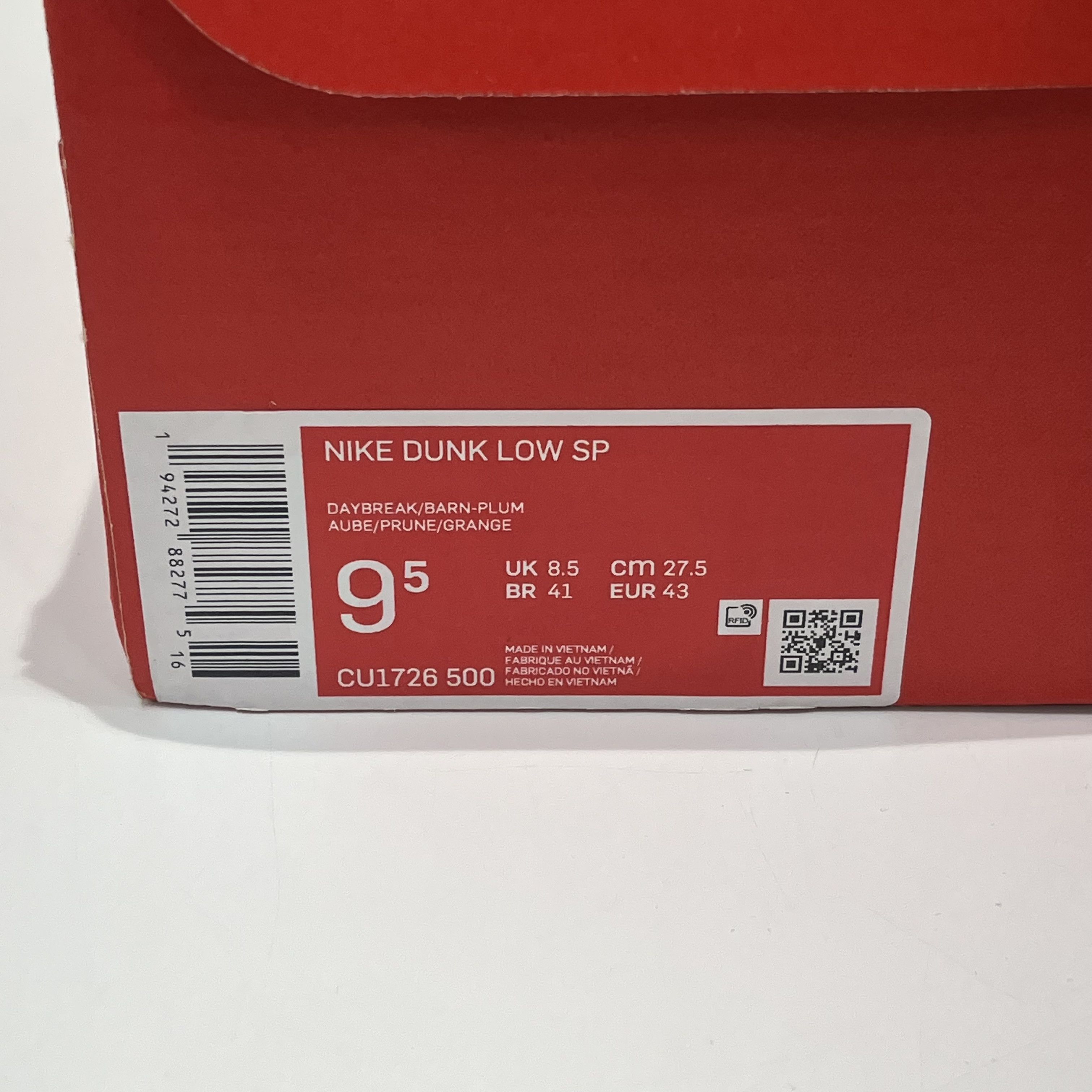 Nike Nike Dunk Low Plum 2020 Size US 9.5 / EU 42-43 - 8 Thumbnail