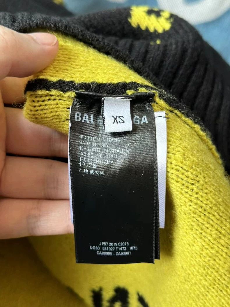 Balenciaga Balenciaga Black and Yellow Barrage Sweater Size US XS / EU 42 / 0 - 3 Thumbnail