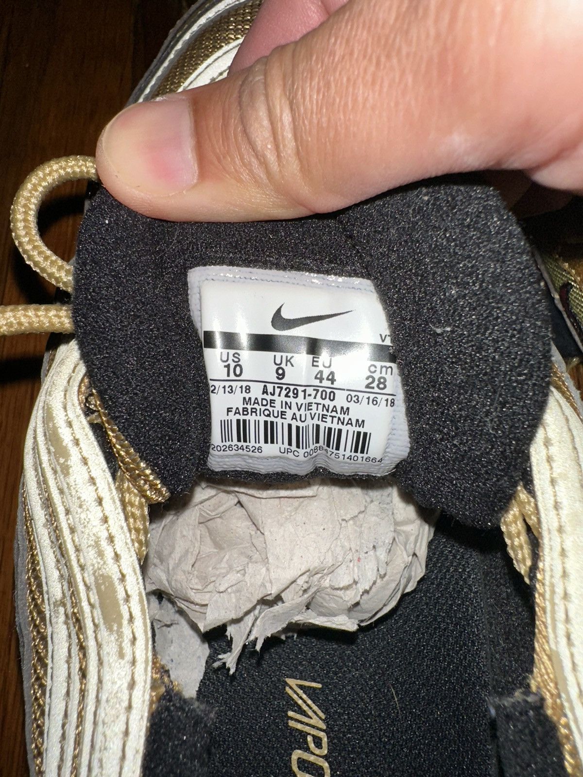 Nike Nike Air Max 97 Gold Vapormax Size US 10 / EU 43 - 6 Thumbnail