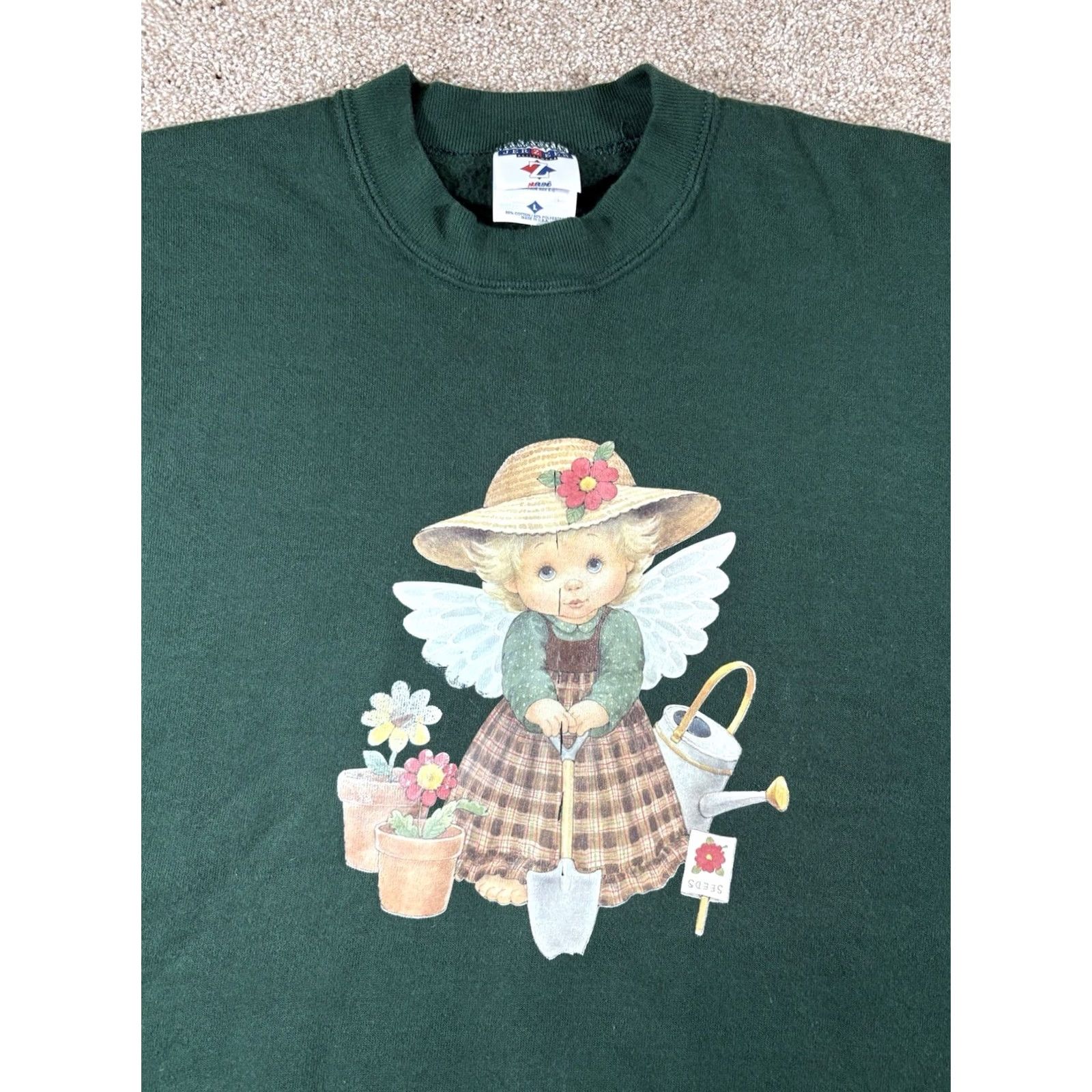 Jerzees VINTAGE Jerzees NuBlend Sweatshirt Crewneck Gardening Graphic Print Sweatshirt L Green Unisex Adults Size US L / EU 52-54 / 3 - 2 Thumbnail