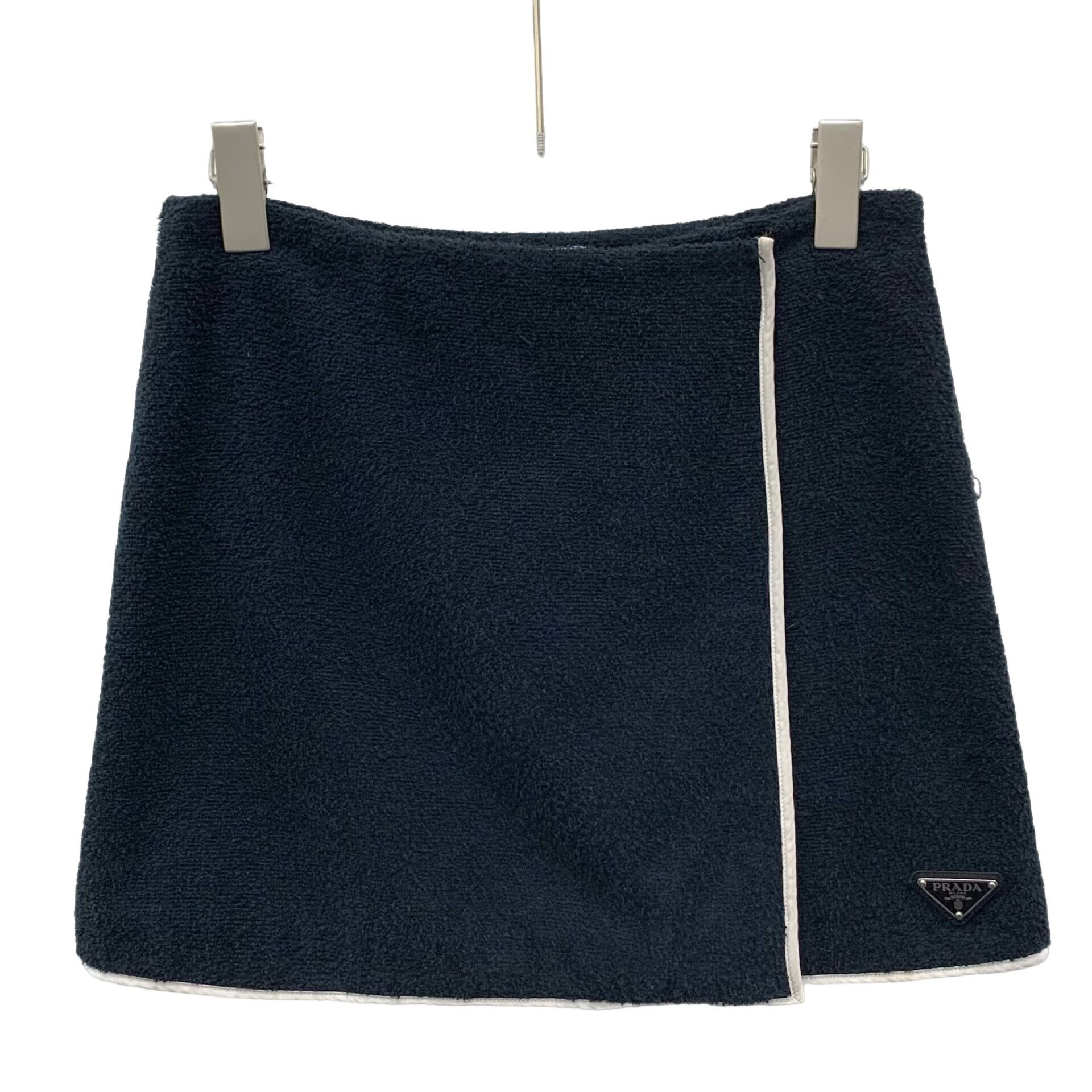 Prada Prada Terry Cloth Triangle Logo Mini Skirt IT 42 Size 28" / US 6 / IT 42 - 1 Thumbnail