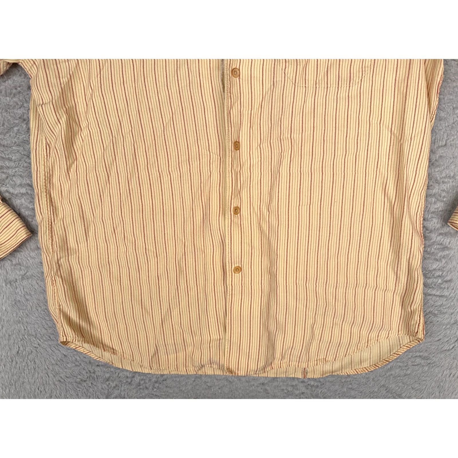 Tommy Bahama Tommy Bahama Shirt Men Large Yellow Button-Up Vertical Stripe 100% Tencel Slim Fit Casual Beach Aloha Size US L / EU 52-54 / 3 - 5 Thumbnail