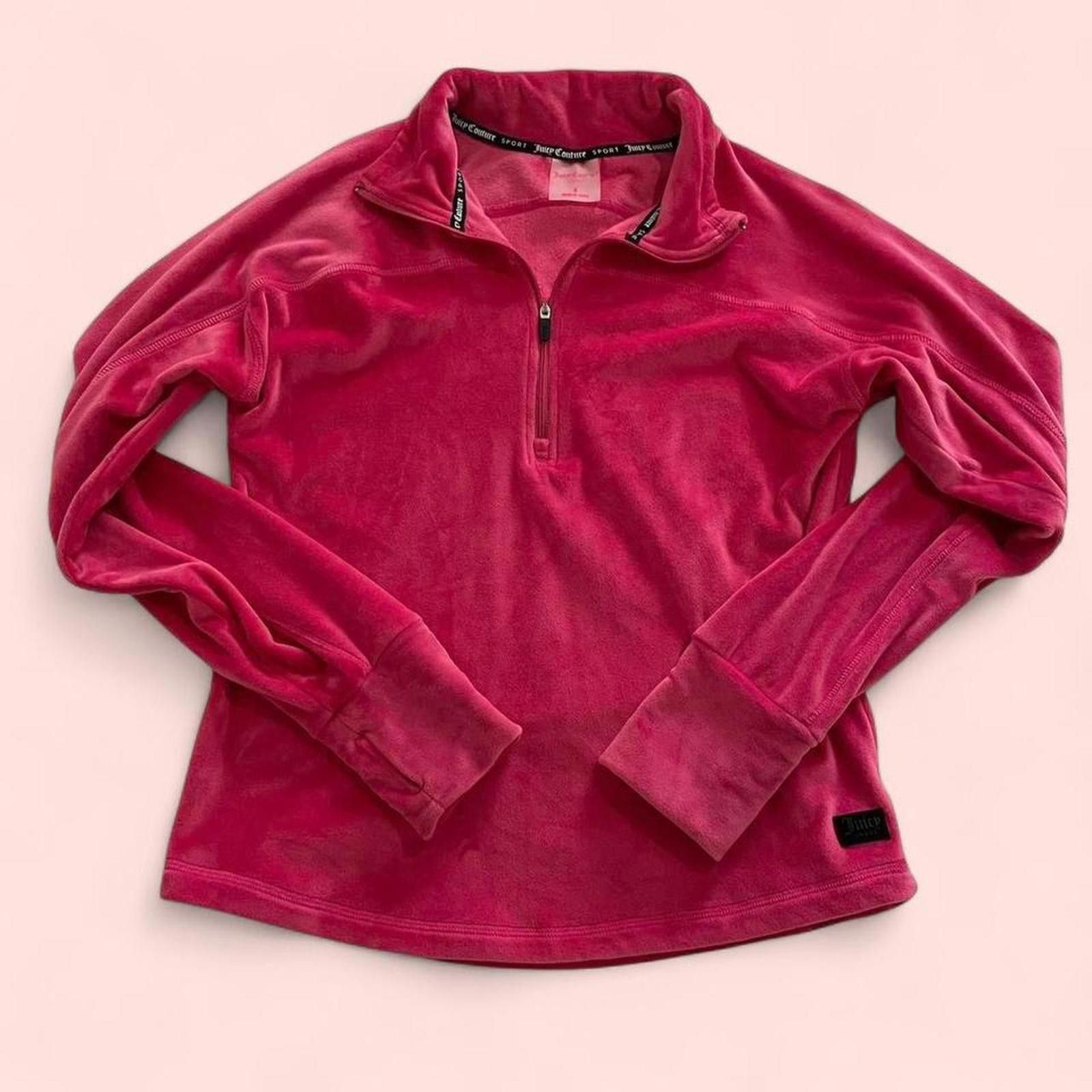 Juicy Couture Jeans Pink Juicy Couture velour quarter zip sweater Size XS / US 0-2 / IT 36-38 - 3 Thumbnail