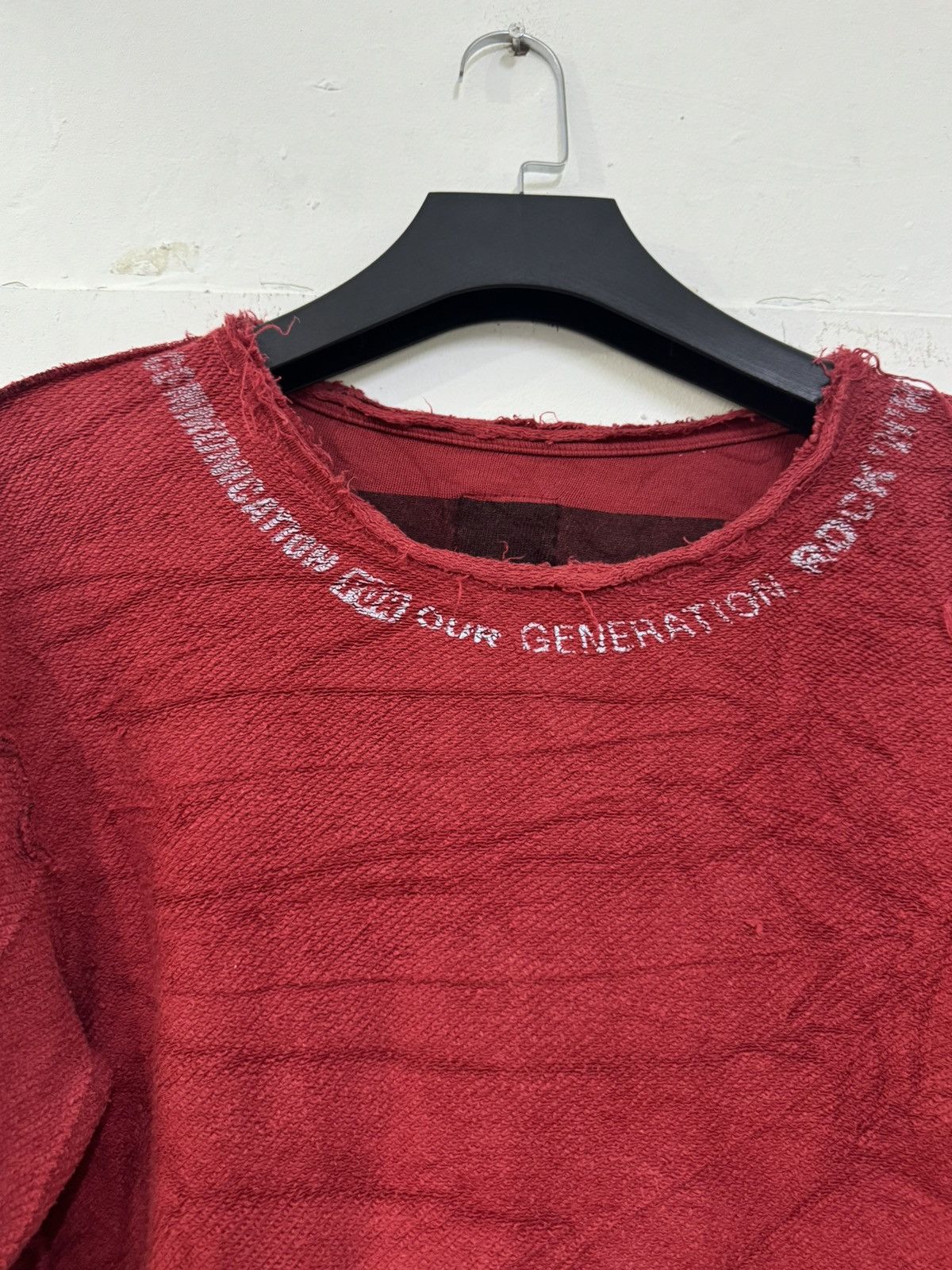 PPFM 💥 PPFM STRIPE RED BLACK GRUNGE DESTROYED DAMAGE KURT COBAIN Size US M / EU 48-50 / 2 - 17 Thumbnail