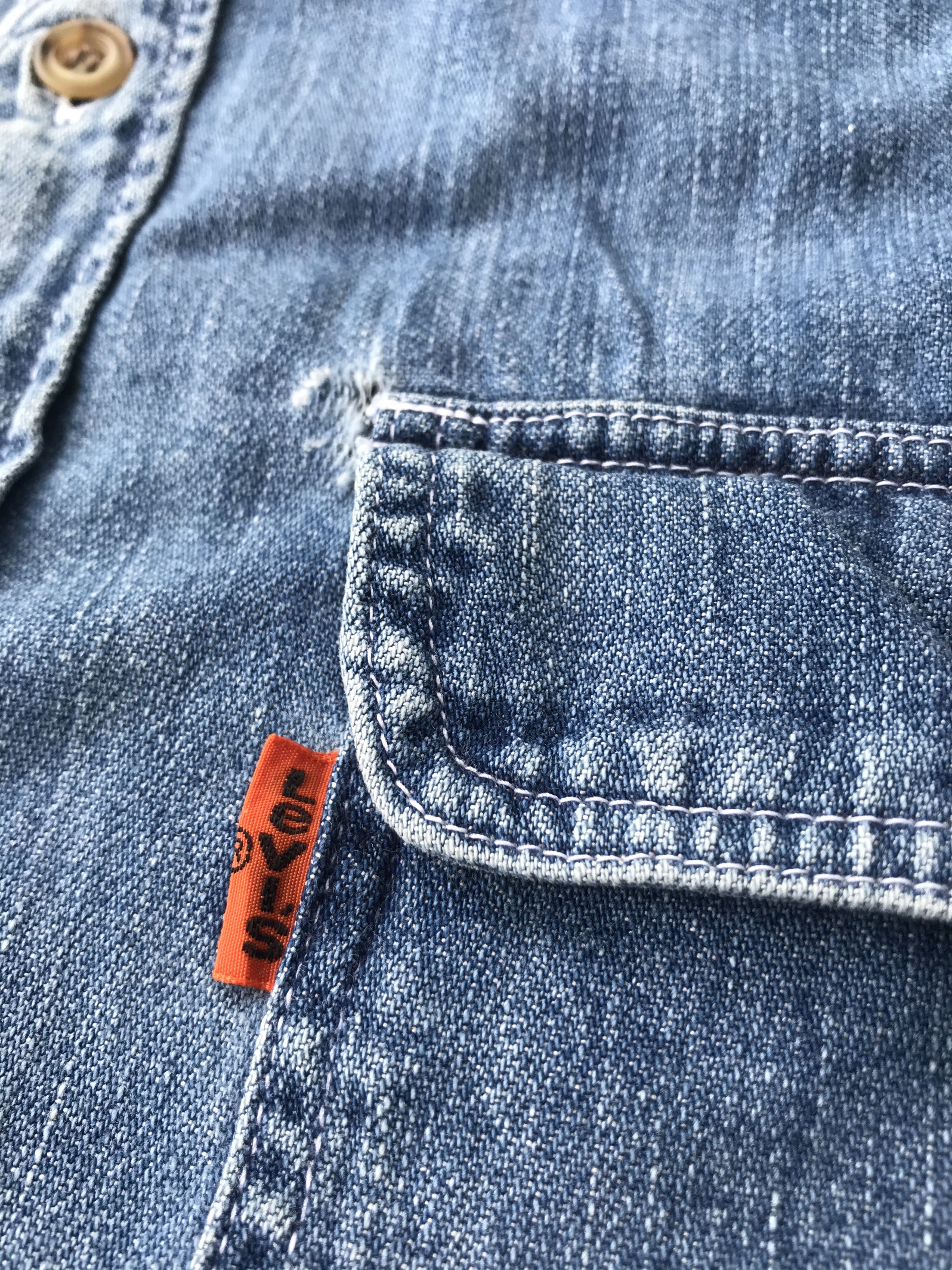 Levi's Vintage Levis orangetag denim shirts Size US L / EU 52-54 / 3 - 3 Thumbnail