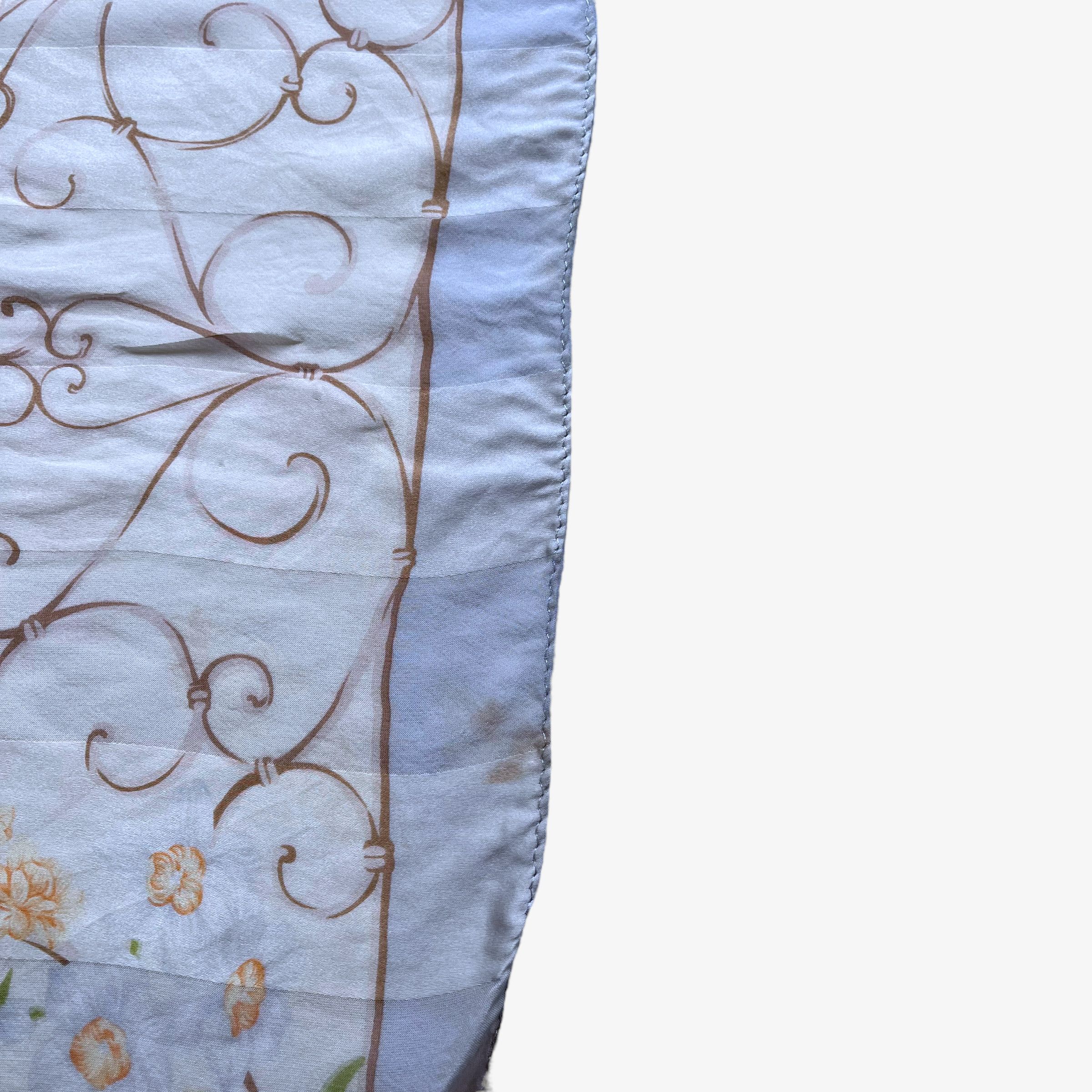 Balmain Vintage 90s Pierre Balmain Abstract Floral Print Silk Scarf Size ONE SIZE - 4 Thumbnail