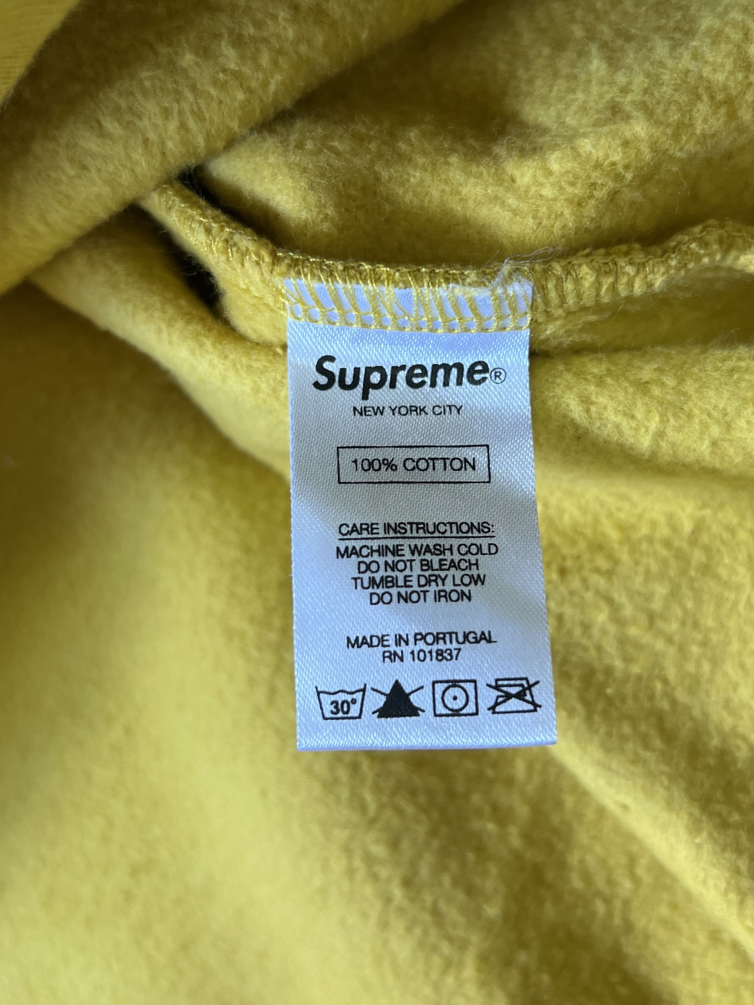 Supreme 💚 FW18 Supreme Flowers Mustard Embroidered Hoodie NEW Size US L / EU 52-54 / 3 - 8 Thumbnail
