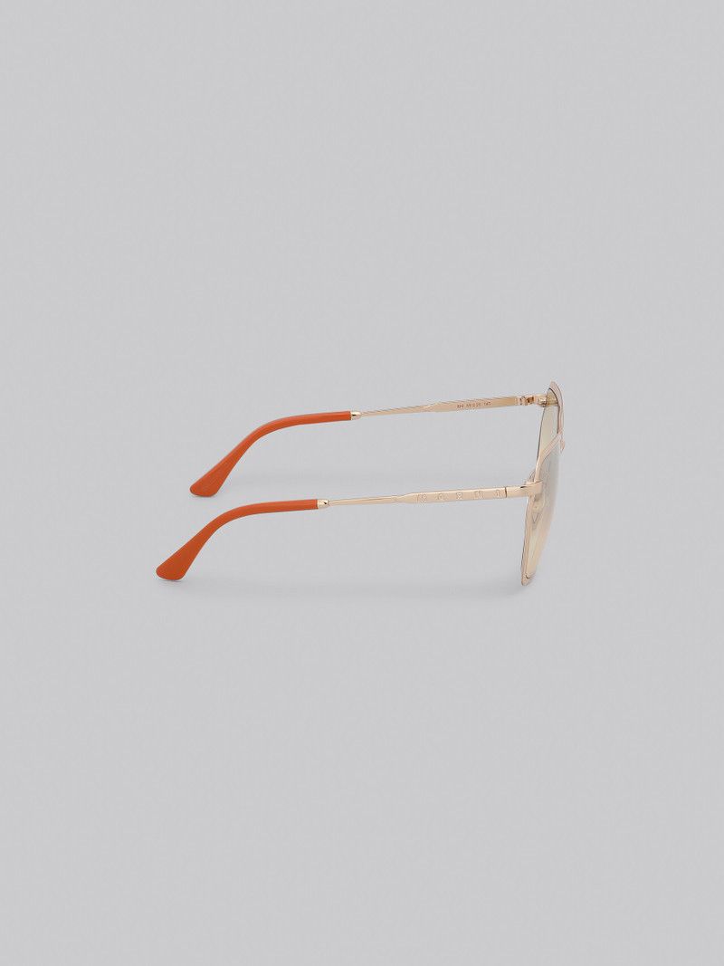 Marni o1w1db11125 Size :OS /Geometric-Frame Sunglasses in Brown Size ONE SIZE - 2 Thumbnail