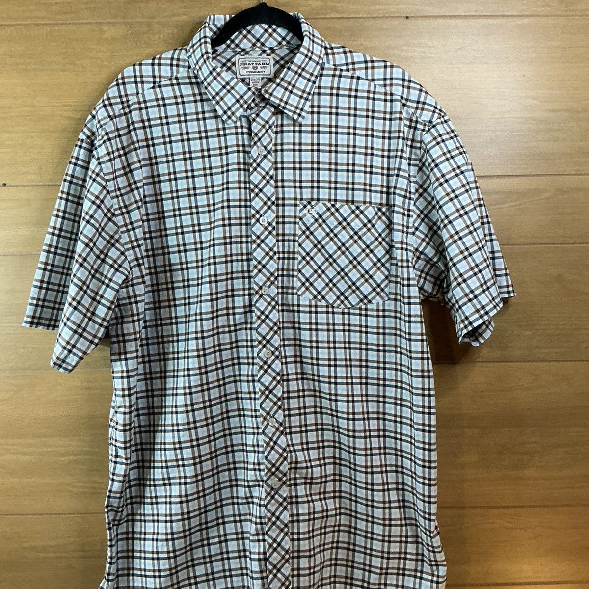 Phat Farm Phat Farm Plaid Button Up Shirt Short Sleeve Mens 2XL Cotton Size US XXL / EU 58 / 5 - 1 Thumbnail