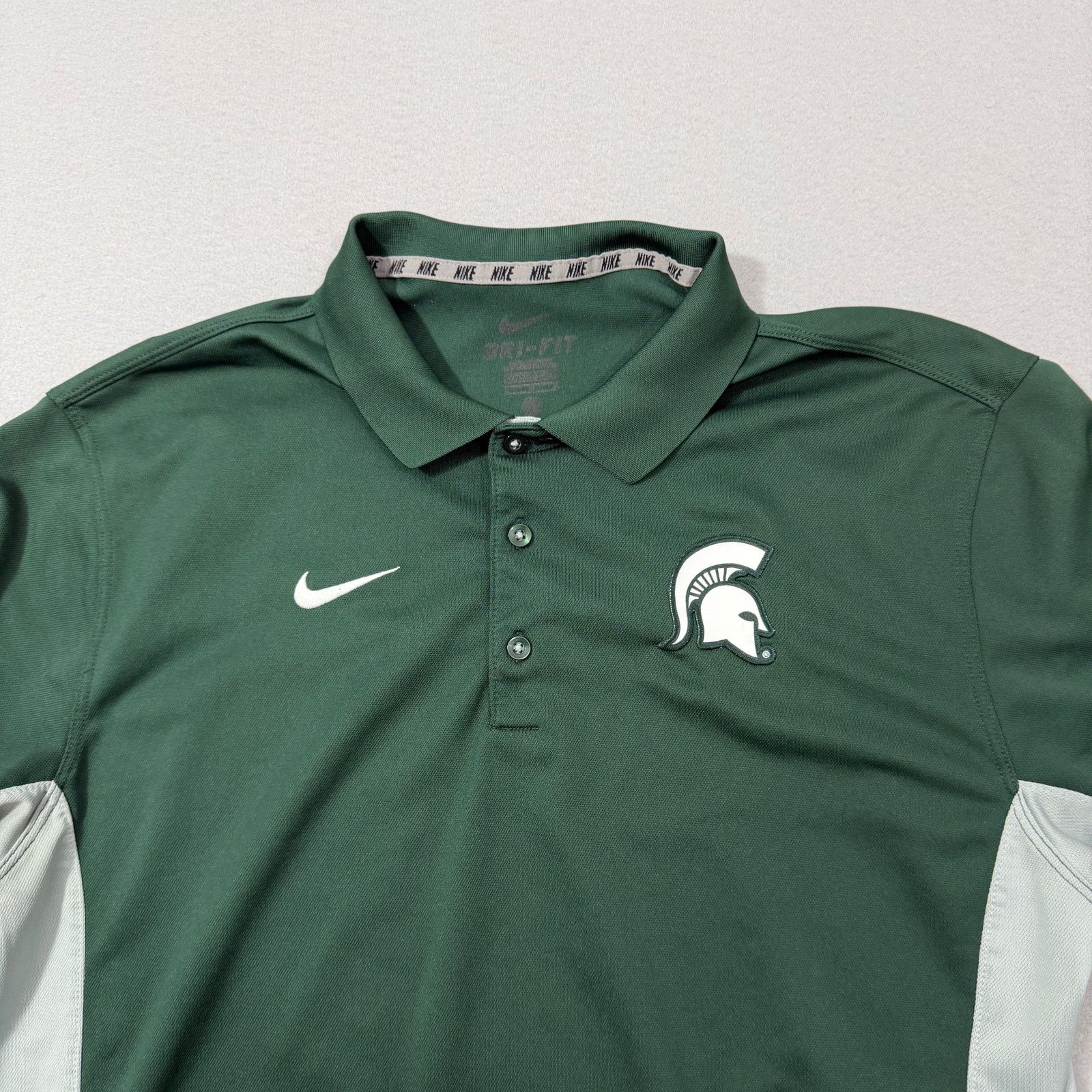 Nike Nike Michigan State Spartans Polo Shirt Men's Large Green Size US L / EU 52-54 / 3 - 2 Thumbnail