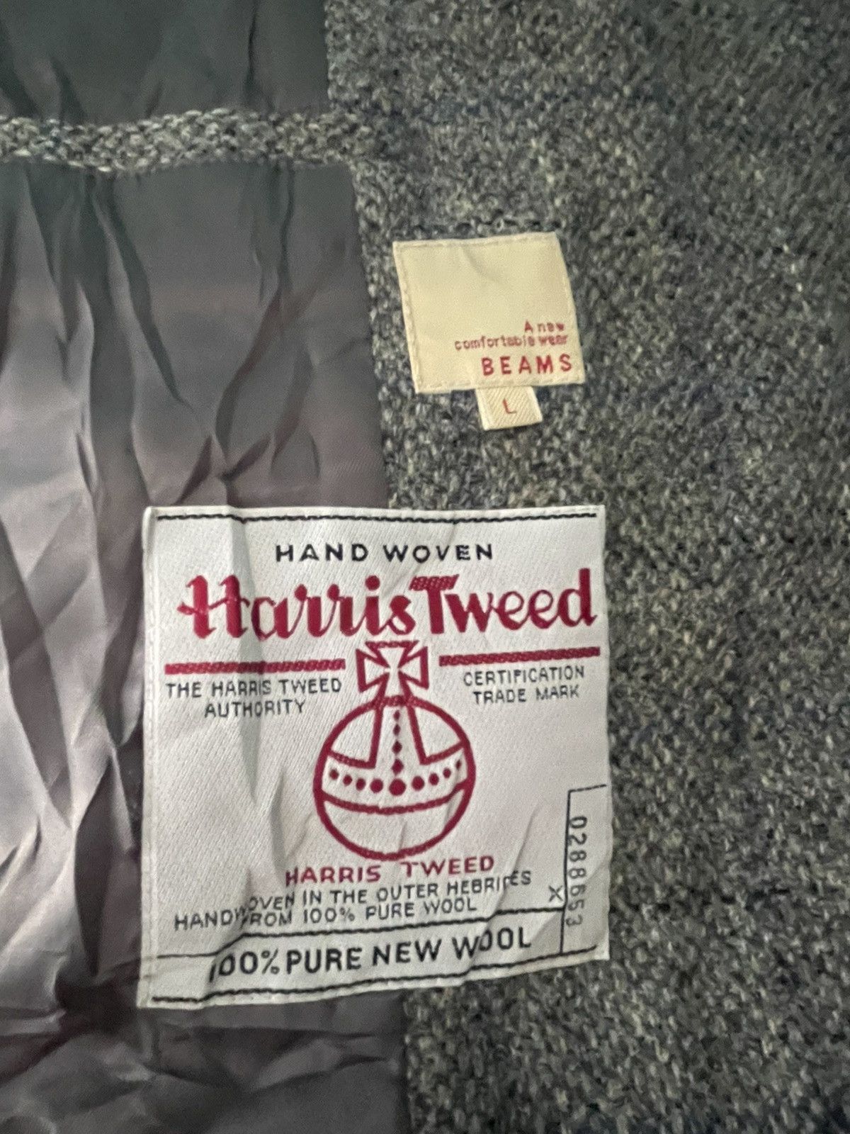 Harris Tweed × Japanese Brand × Vintage Vintage Harris Tweed Wool Coat Size US L / EU 52-54 / 3 - 9 Thumbnail