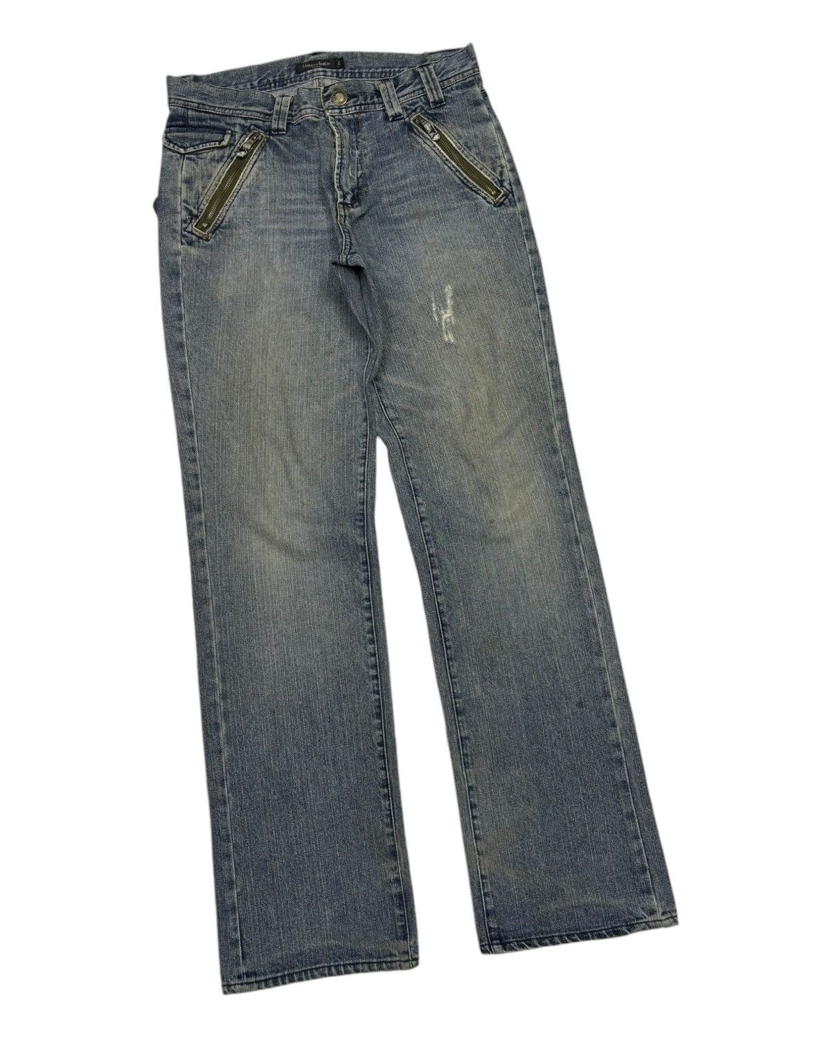 Tete Homme Vintage INTRODUCE HOMME Zipper Pocket Distressed Denim Loose Size US 32 / EU 48 - 5 Thumbnail