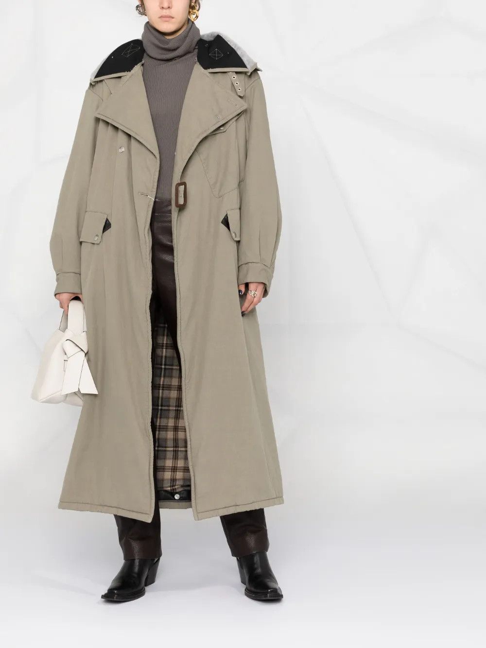 Maison Margiela o1y0625 Trench Coat in Sage Green Size XS / US 0-2 / IT 36-38 - 6 Thumbnail