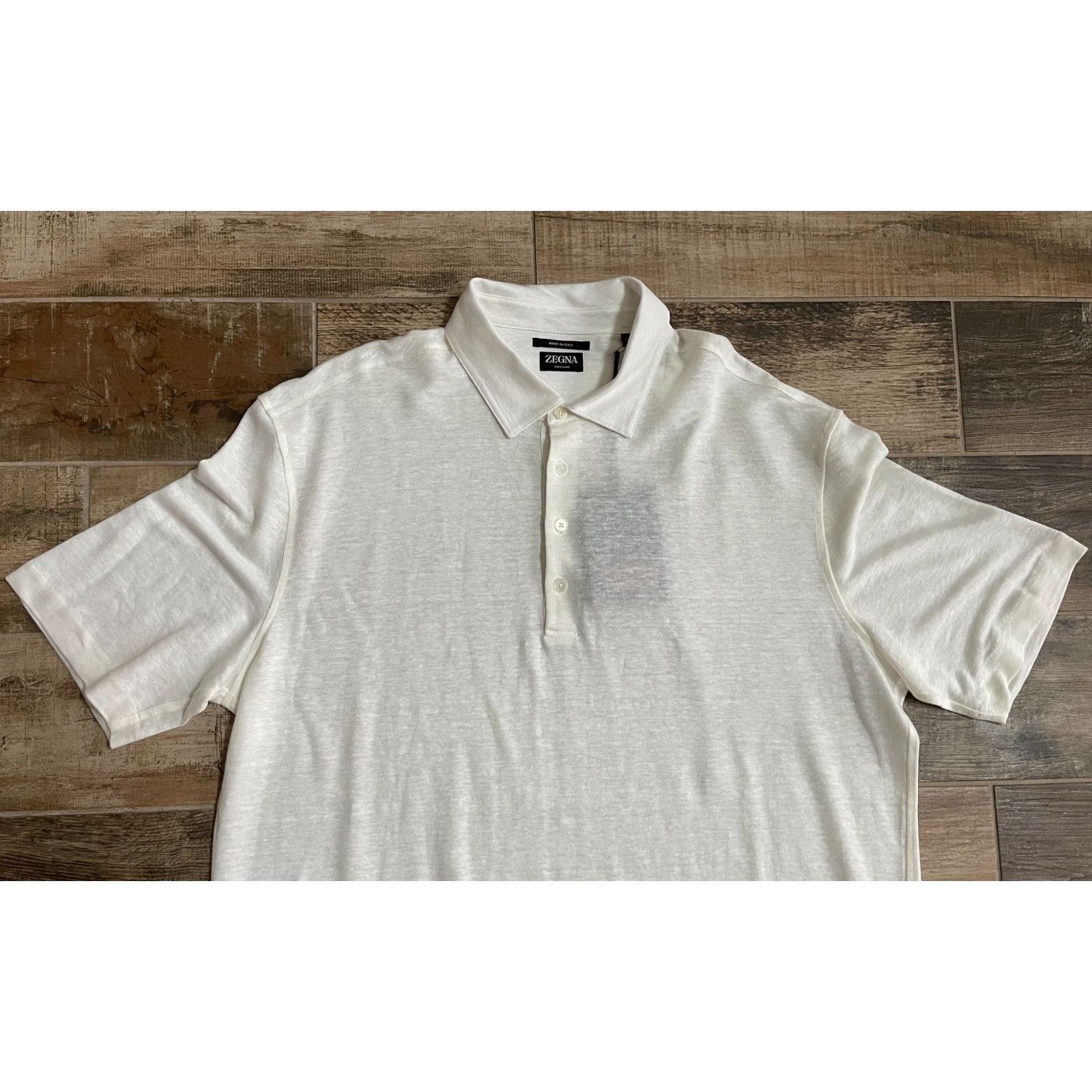 Ermenegildo Zegna $1250 NWT Ermenegildo Zegna Oasi Shirt White Linen 2XL/56 Size US XXL / EU 58 / 5 - 2 Thumbnail