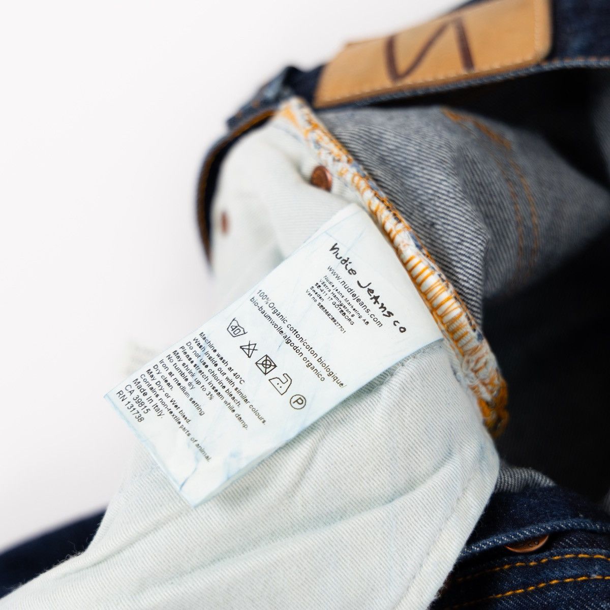 Nudie Jeans Nudie Jeans Grim Tim Mens Blue Denim Jeans Slim Fit Cotton Size US 31 - 6 Thumbnail