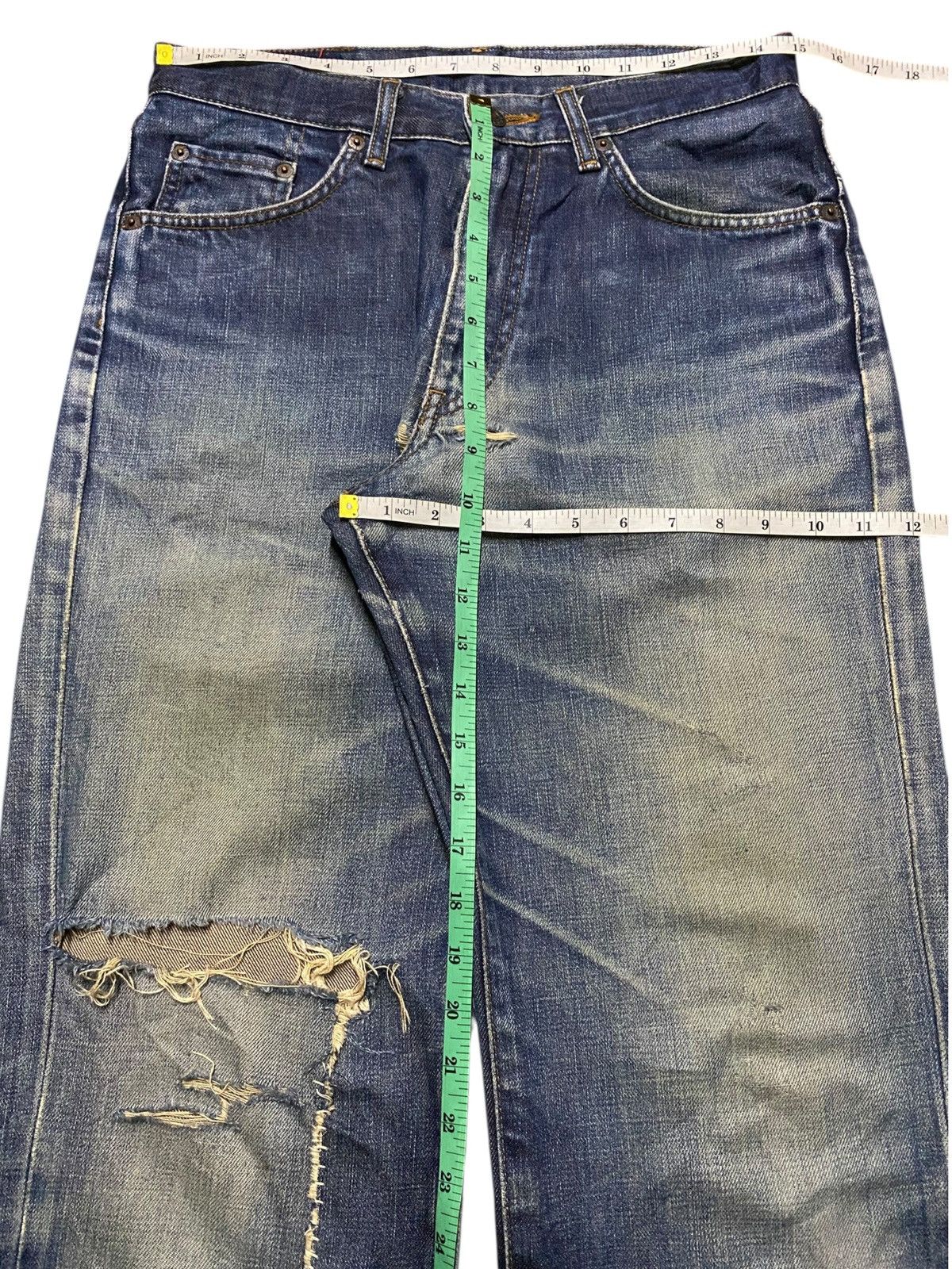 Edwin Vintage Japanese Edwin 503 Distressed Mud Wash Loose Jeans Size US 30 / EU 46 - 18 Thumbnail