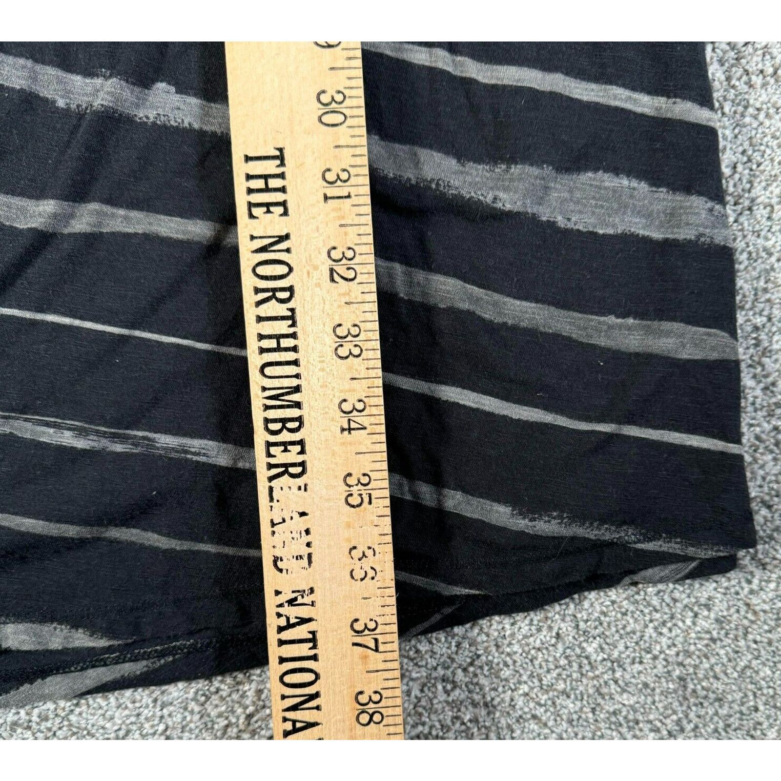 Express Express Skirt Women XS Maxi Dark Asymmetrical Striped Grunge Size 27" / US 4 / IT 40 - 4 Thumbnail