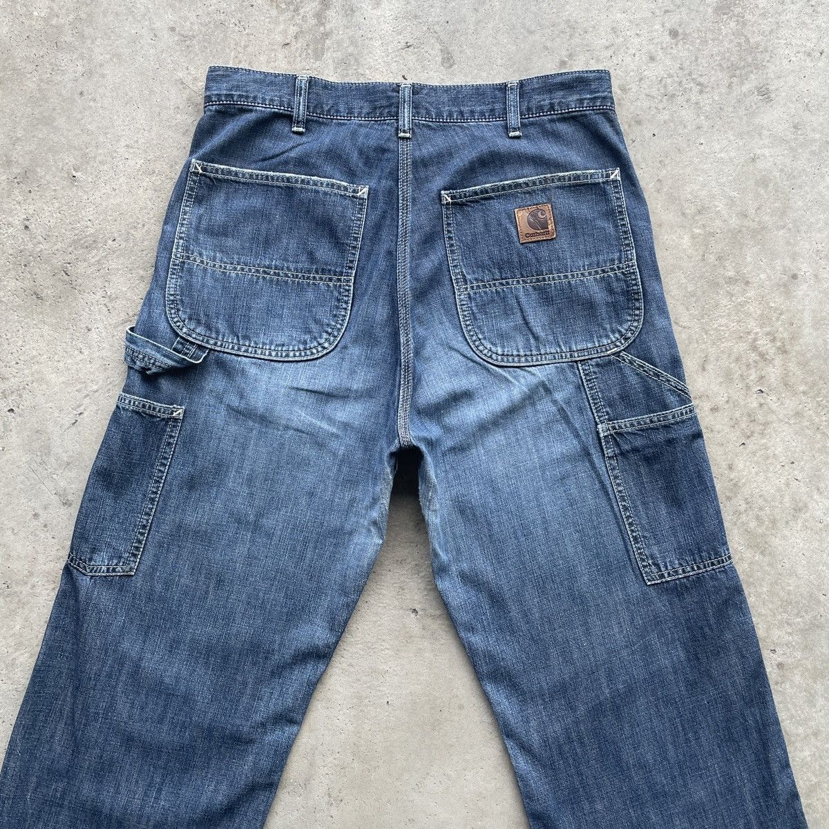 Carhartt × Vintage Carhartt Faded Baggy Worker Denim Jeans Pants W32 Size US 32 / EU 48 - 12 Thumbnail