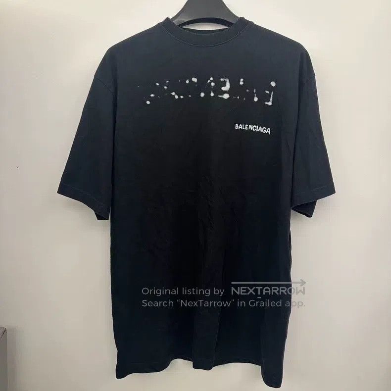 Balenciaga Balenciaga Black Front and Back Logo Short Sleeve Size US XS / EU 42 / 0 - 1 Thumbnail