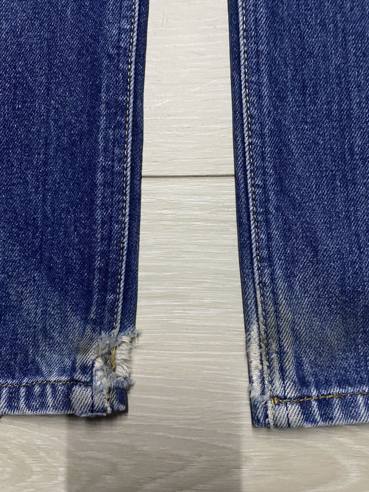 Lee × Number (N)ine Vintage Lee Blue Wash Distressed Loose Jeans Size US 30 / EU 46 - 11 Thumbnail