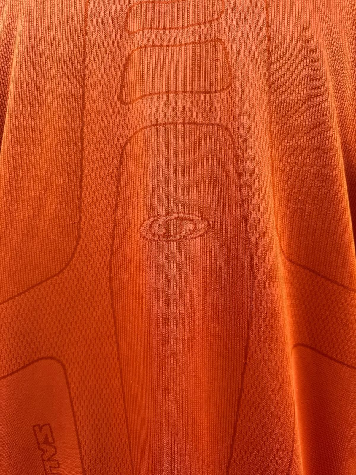 Salomon Early 2000's Salomon Bright Orange Futuristic Graphic Tee Size US L / EU 52-54 / 3 - 9 Thumbnail