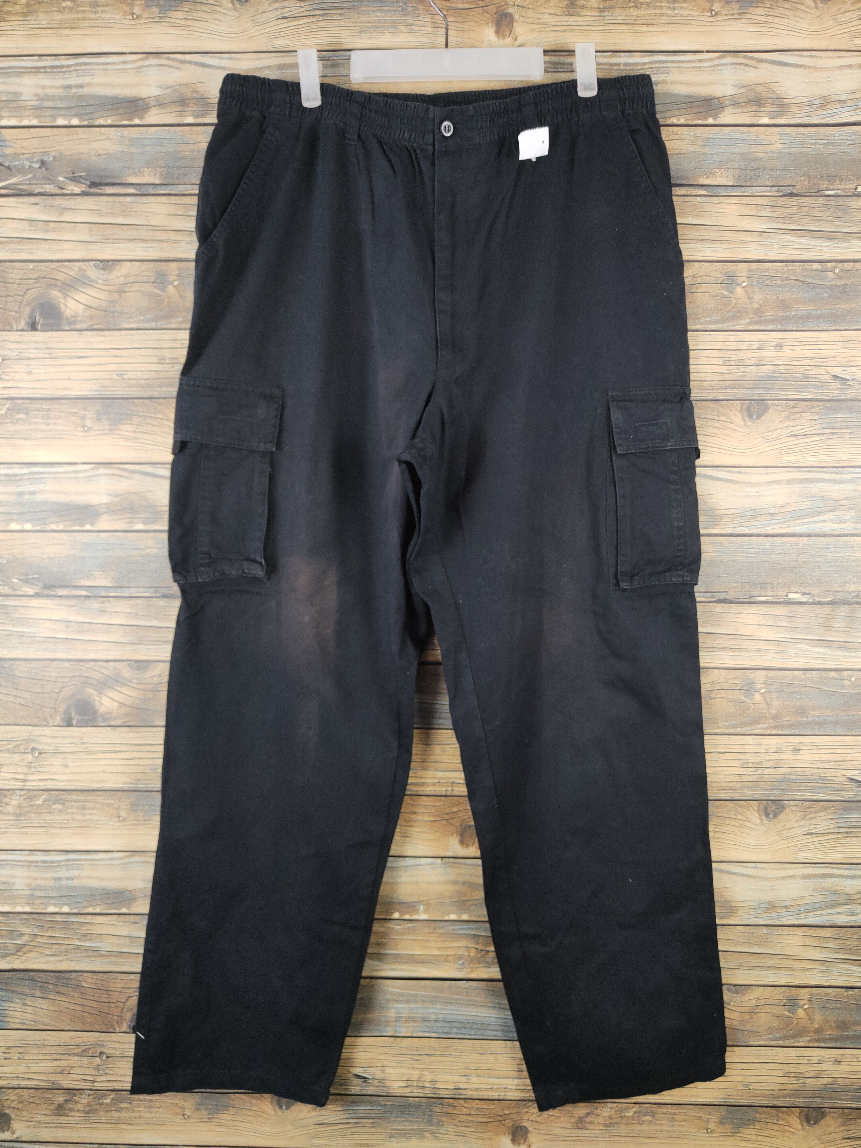 Japanese Brand DL Japanese Brand Black Multipocket Cargo Pants #1373 Size US 35 - 1 Thumbnail