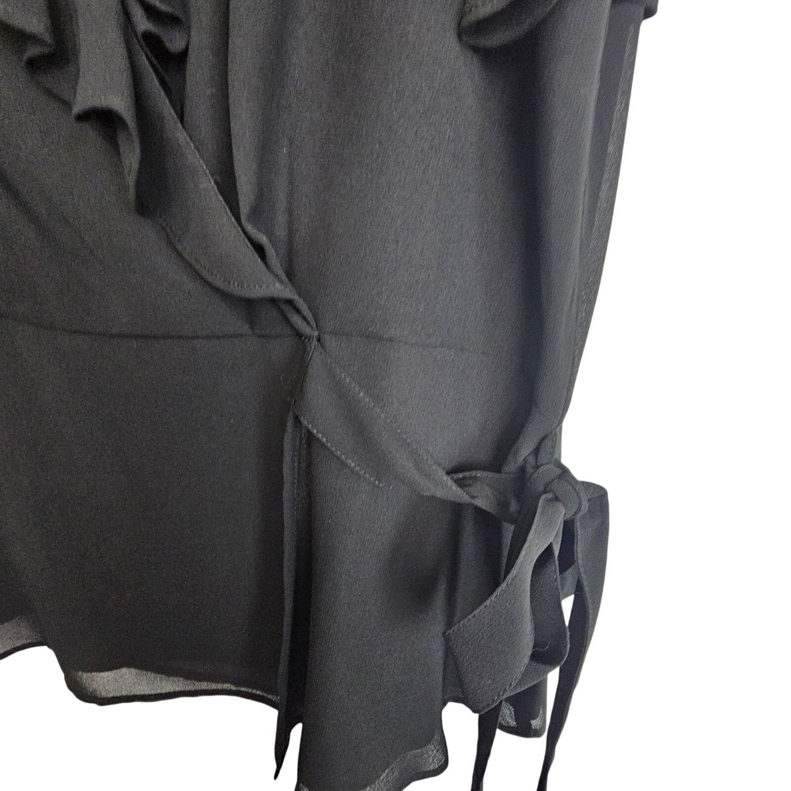Calvin Klein Calvin Klein Womens Ruffle Surplice Blouse Classic Size L Size L / US 10 / IT 46 - 5 Thumbnail