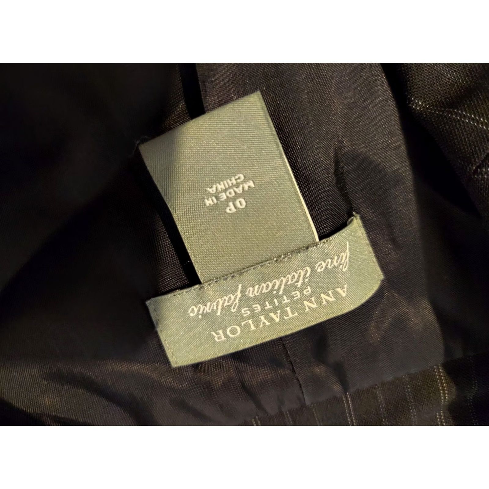 Ann Taylor Womens Ann Taylor Wool Blazer 0P Petite Black Jacket Size XS / US 0-2 / IT 36-38 - 3 Thumbnail