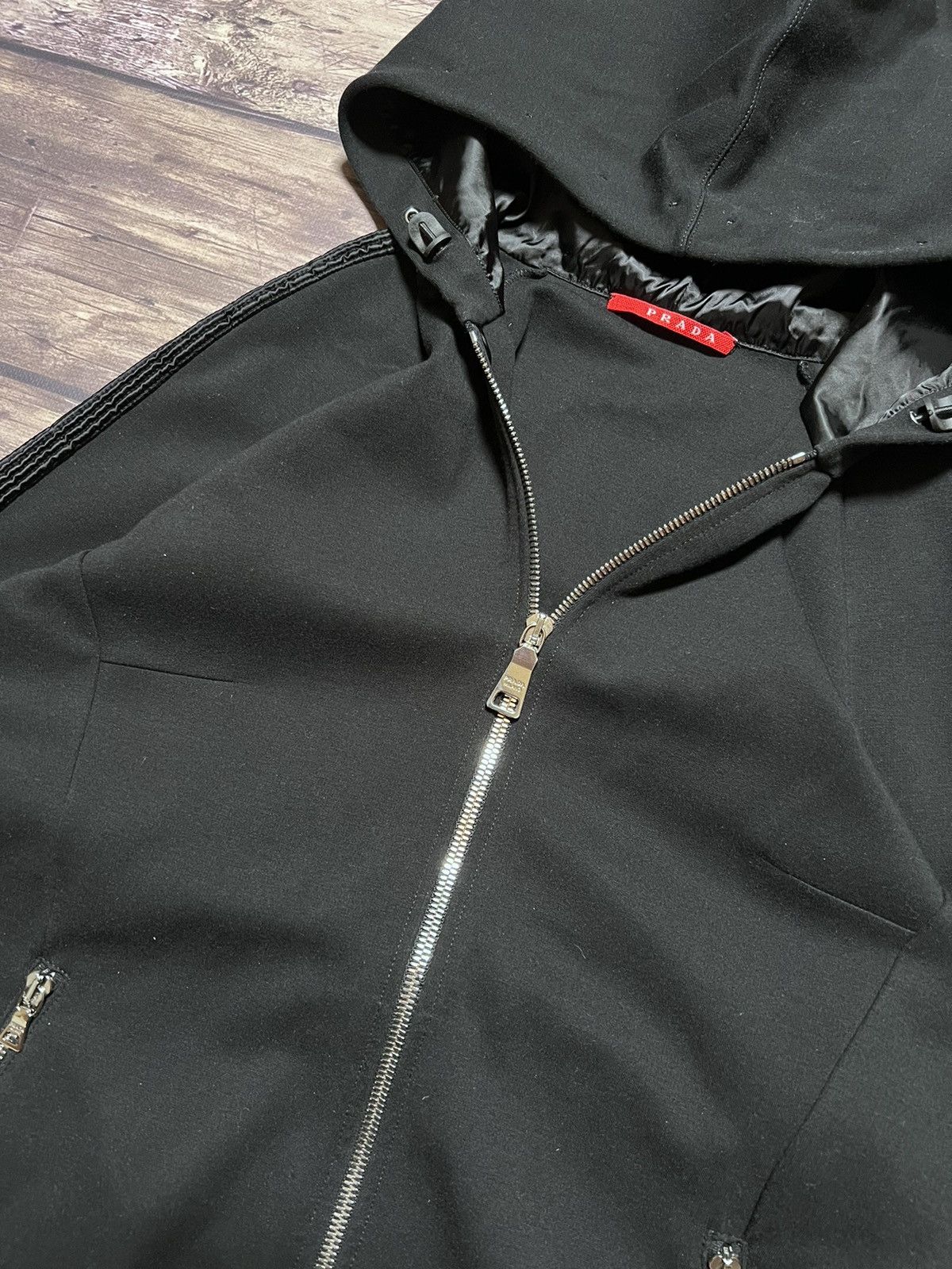 Prada prada vintage black tab zip hoodie Size M / US 6-8 / IT 42-44 - 5 Thumbnail