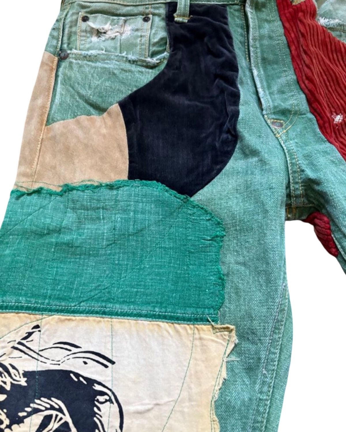 Kapital 🔥RARE🔥 Kapital Boro patchwork denim Size US 32 / EU 48 - 6 Thumbnail