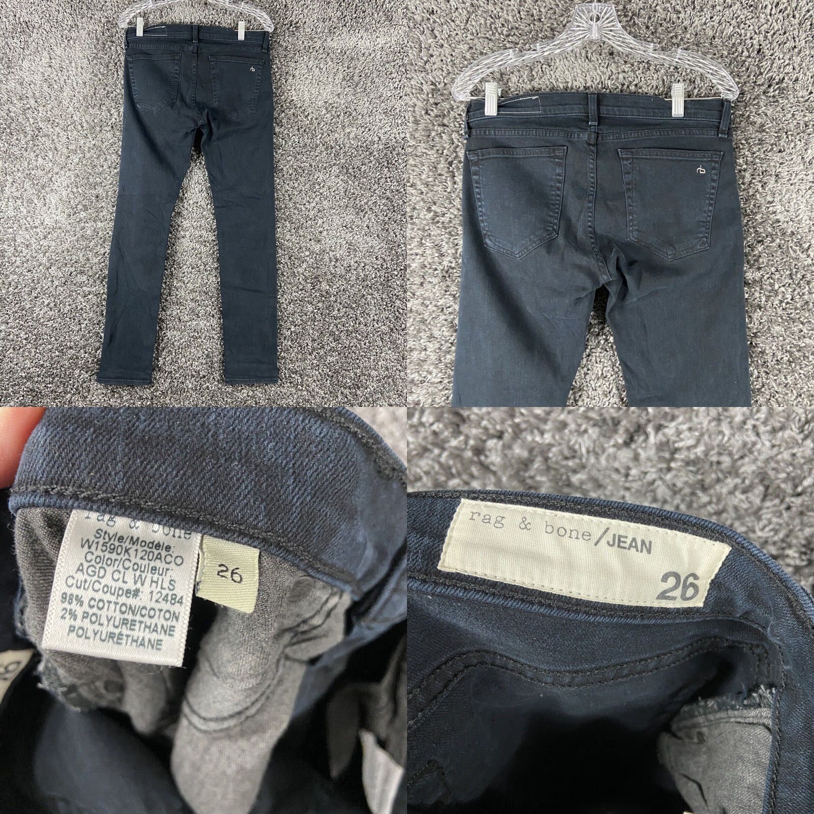 Rag & Bone RAG & BONE Jeans The Dre Distressed Skinny Women’s 26 Blue Jeans Women 26 Distressed Skinny Jeans Size 26" / US 2 / IT 38 - 8 Thumbnail